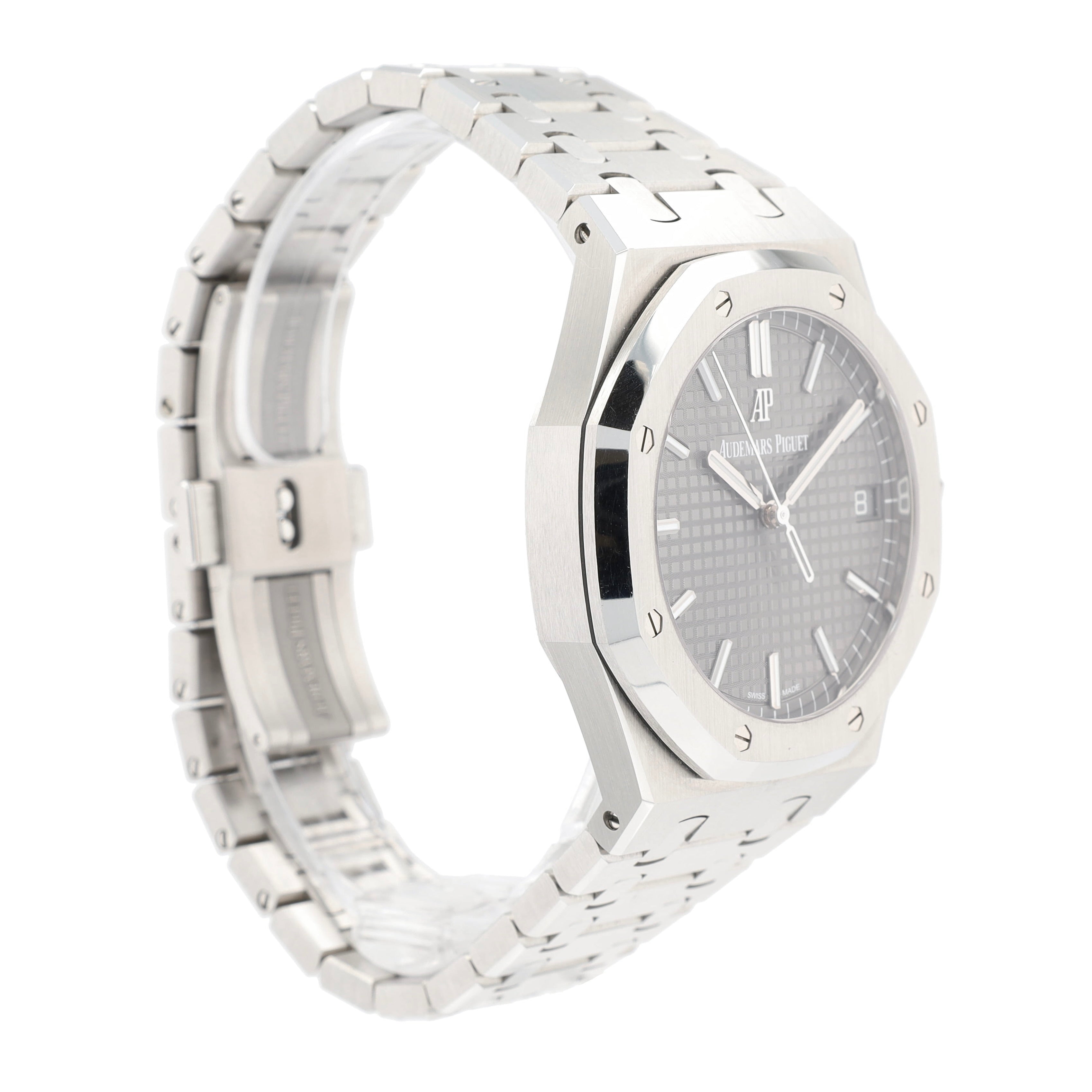 AUDEMARS PIGUET SS Grey Tapisserie waffle Index Octagonal Am Jubilee Band - Luxuriant Concierge