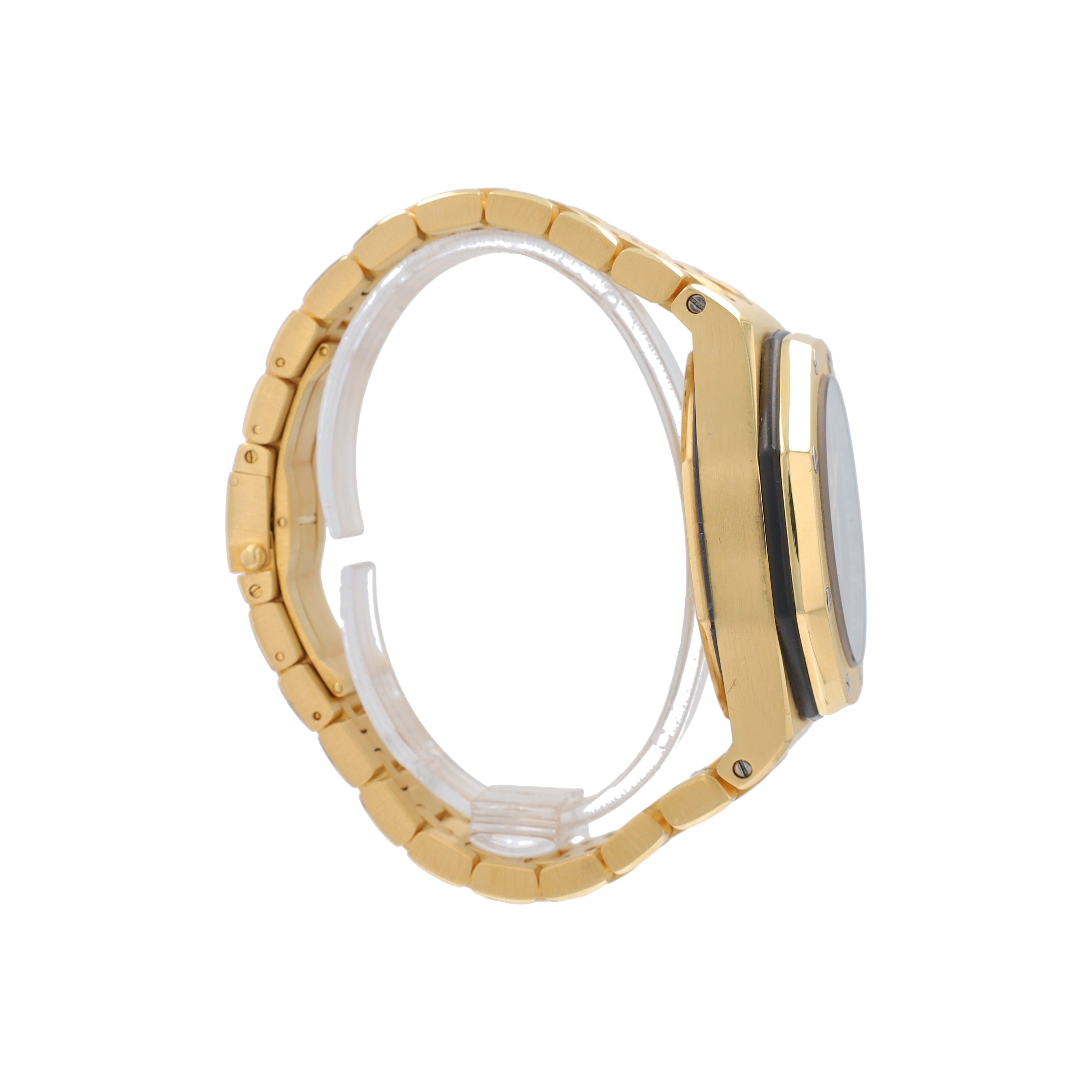 Audemars Piguet Royal Oak 18K Yellow Gold "BRICK" Black Chronograph Arabic Dial