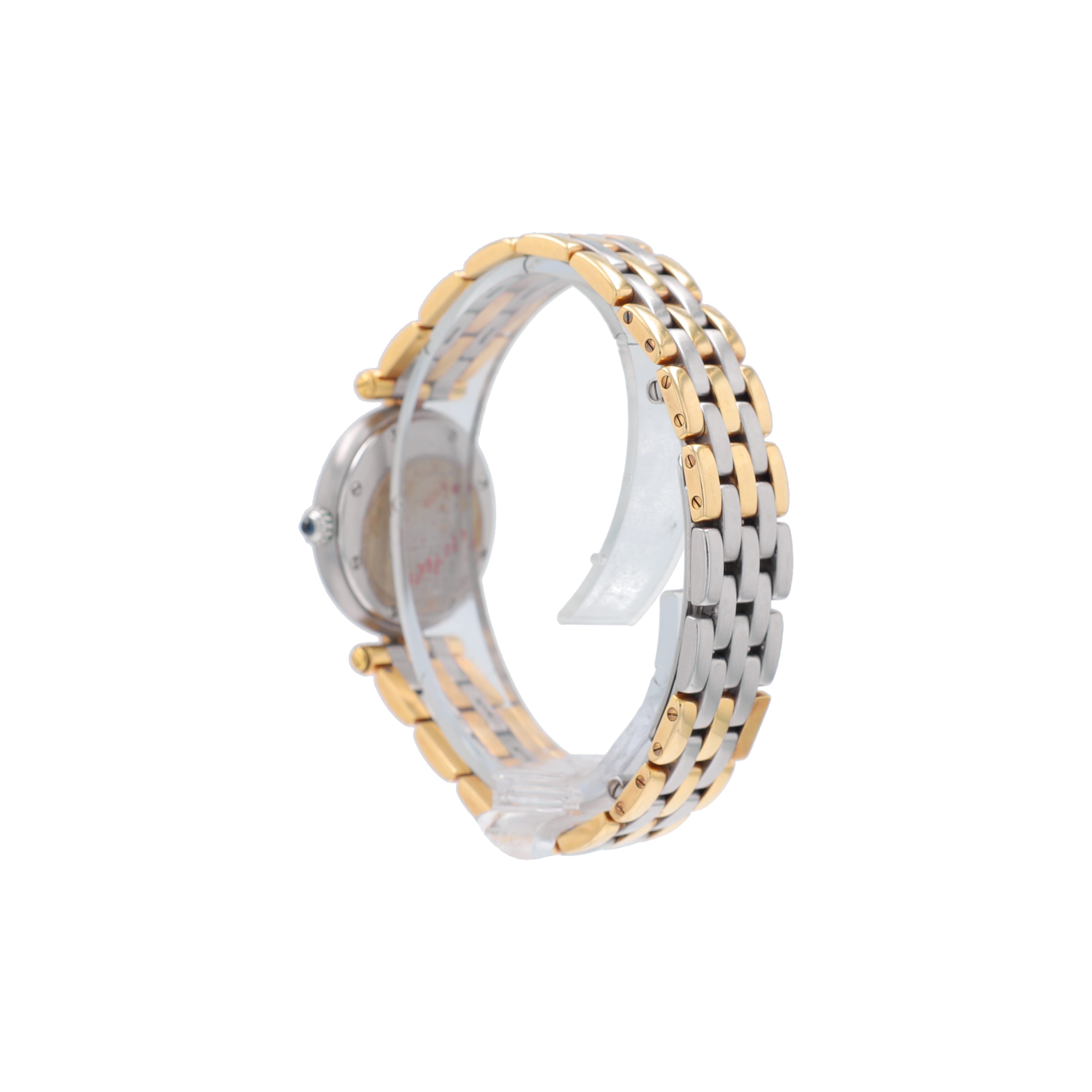 Cartier Panthere Vendome 24mm White Roman Numeral Dial Round Bezel Linked Band - Luxuriant Concierge