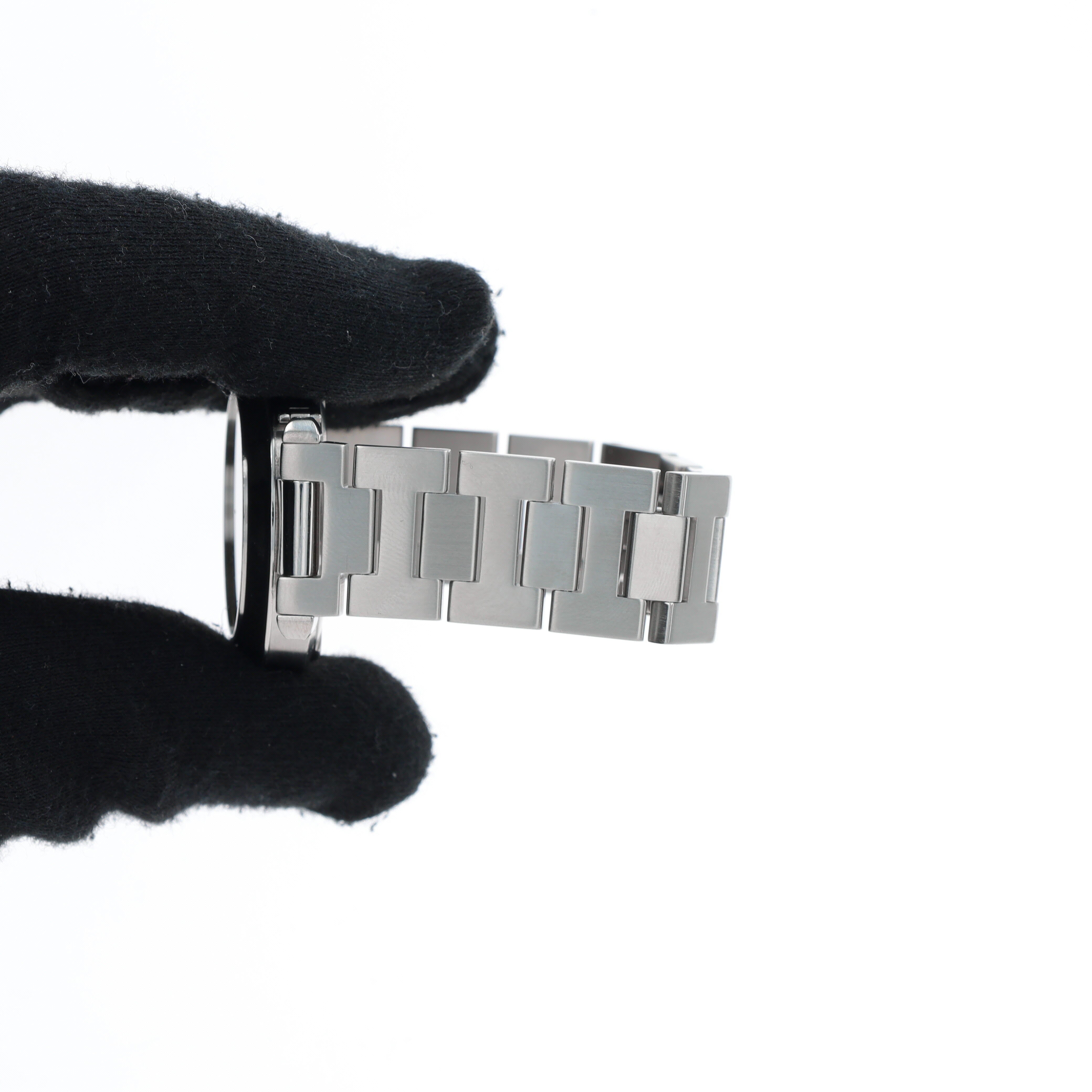 Cartier Pasha 2324 White Index-Arabic Dial Smooth Bezel Butterfly clasp Band - Luxuriant Concierge