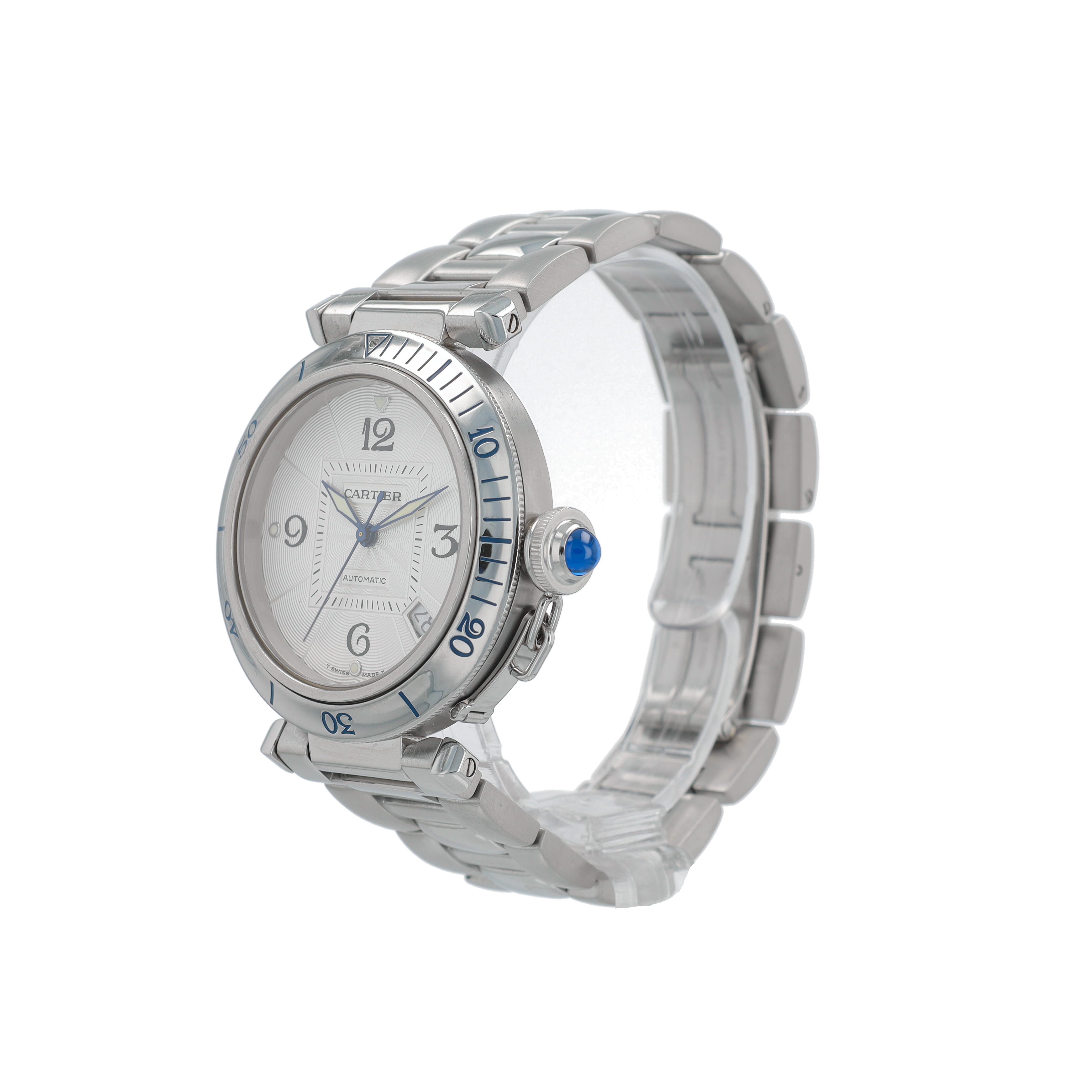Cartier Pasha 2378 40mm Silver Arabic Dial - Luxuriant Concierge