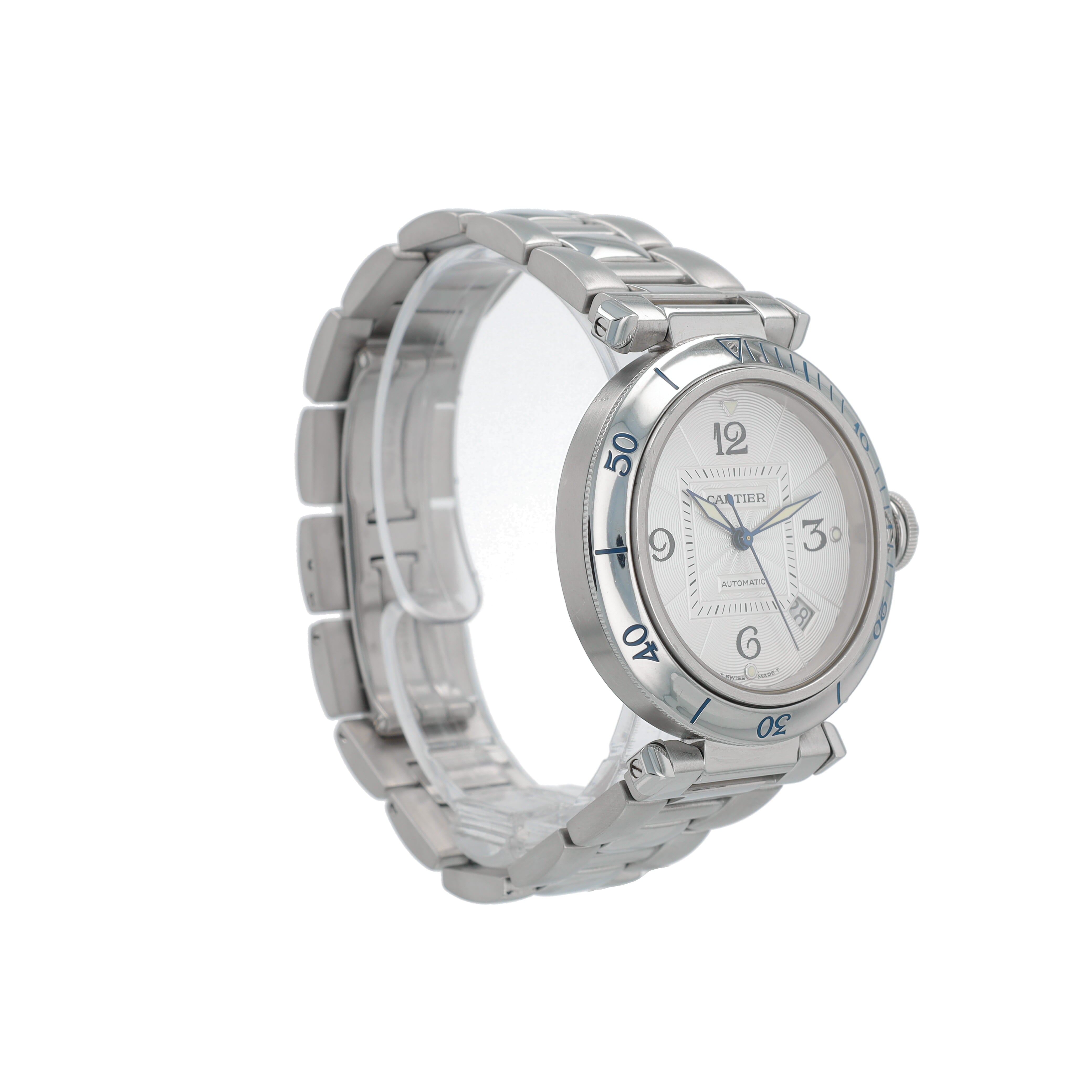 Cartier Pasha 2378 40mm Silver Arabic Dial - Luxuriant Concierge