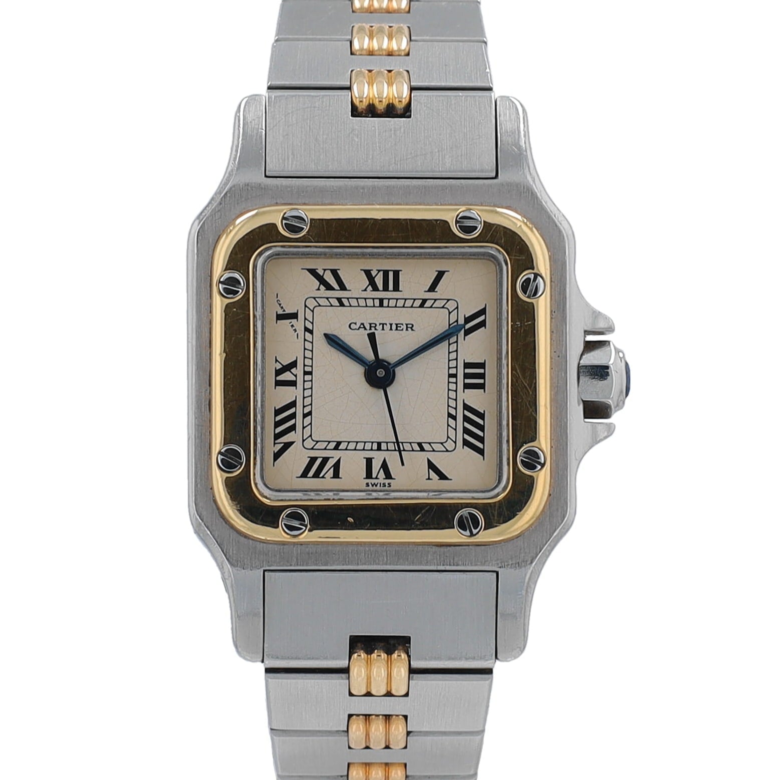 Cartier Santos TT YELLOW 2423 White Roman Dial