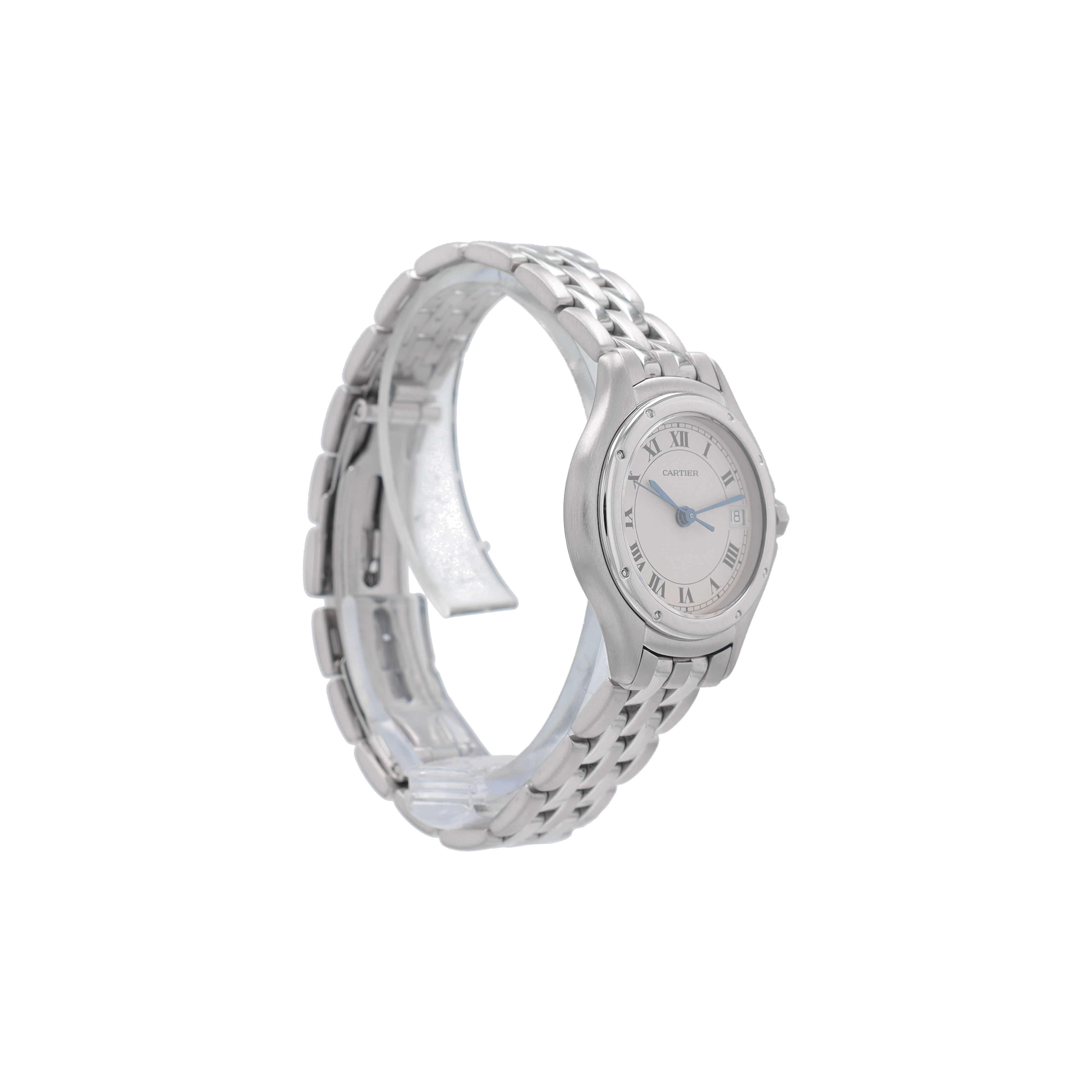 B&P Cartier Cougar 987906 White Roman Dial - Luxuriant Concierge