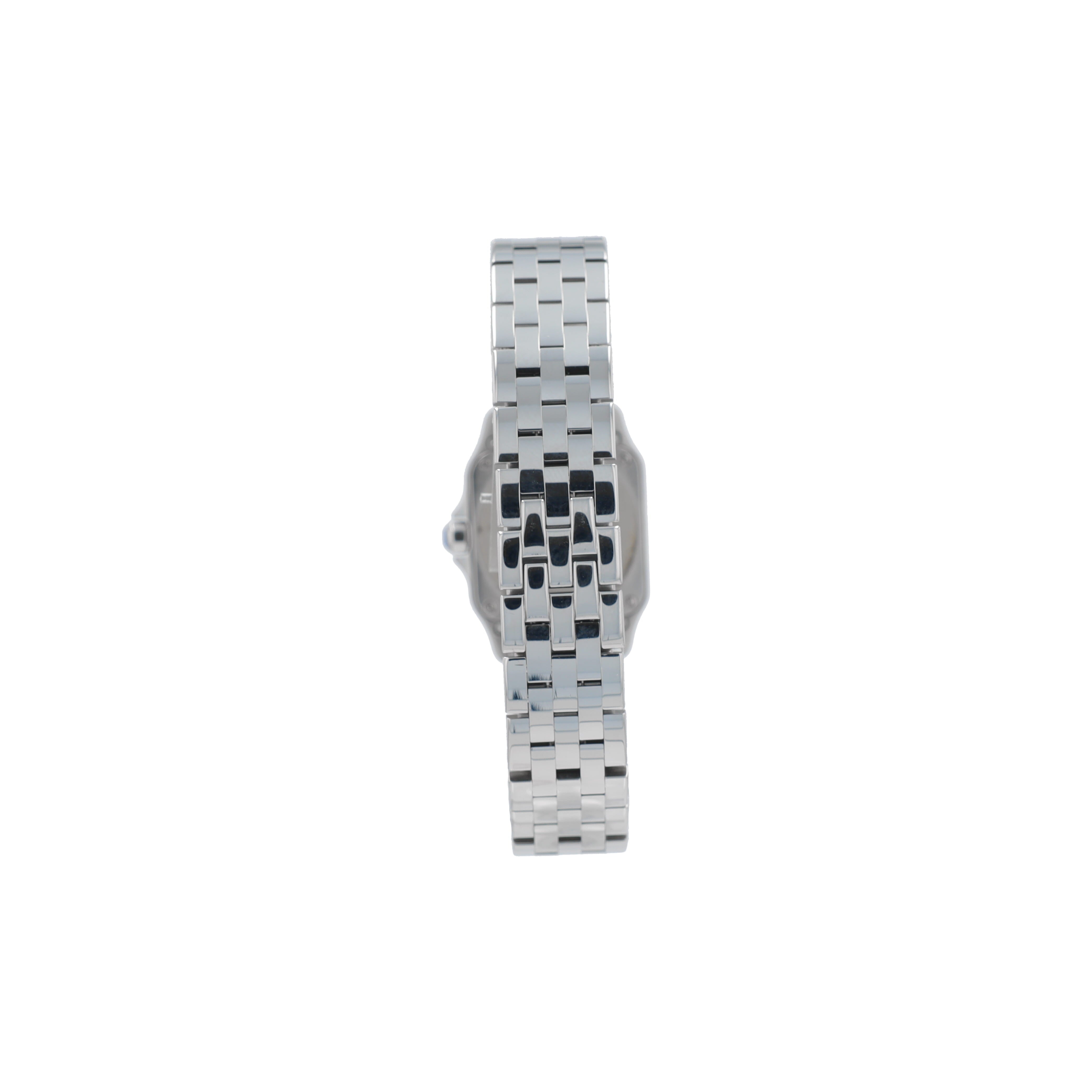 Cartier Santos Demoiselle 2698 White Roman Stainless Steel Band - Luxuriant Concierge