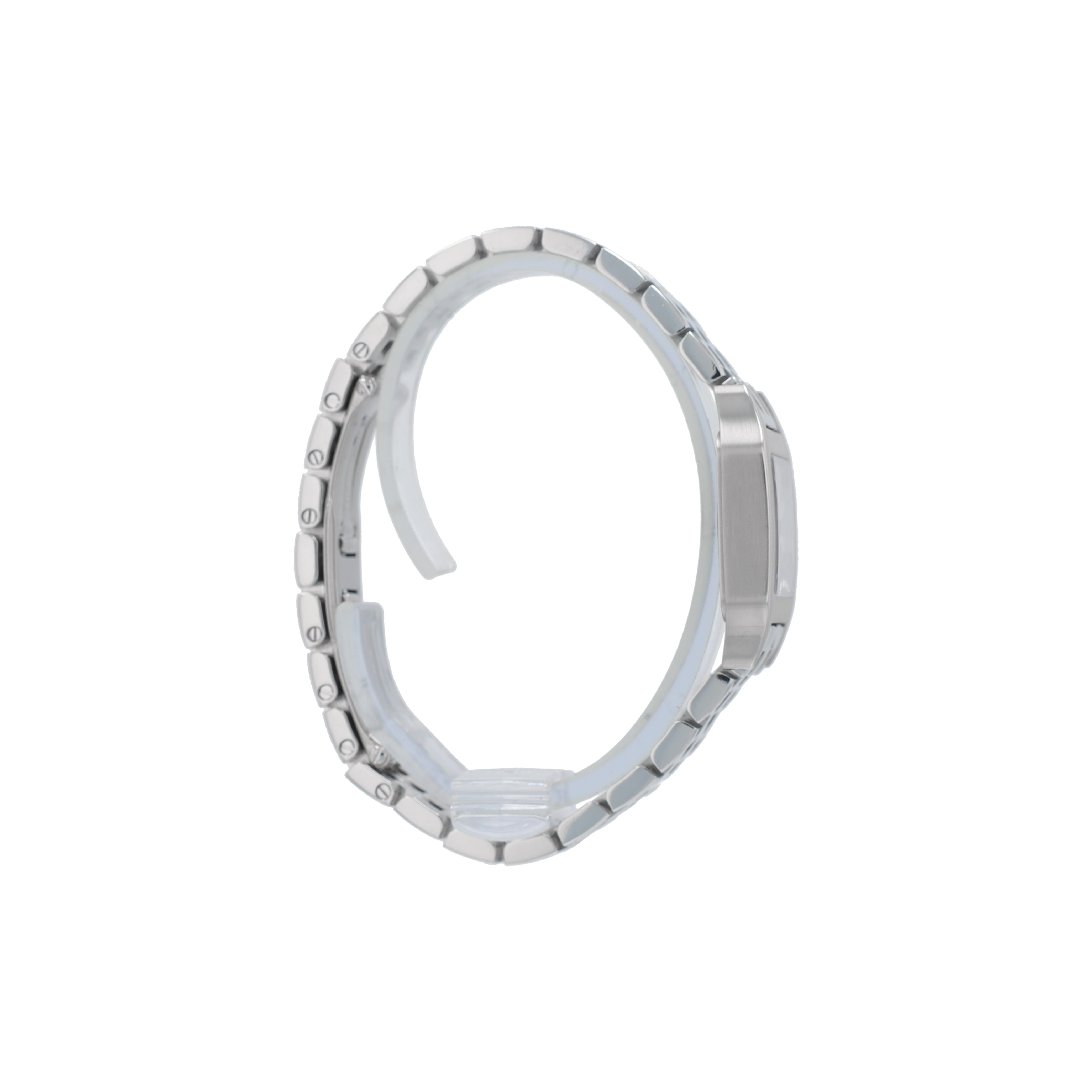 Cartier Santos Demoiselle 2698 White Roman Stainless Steel Band - Luxuriant Concierge