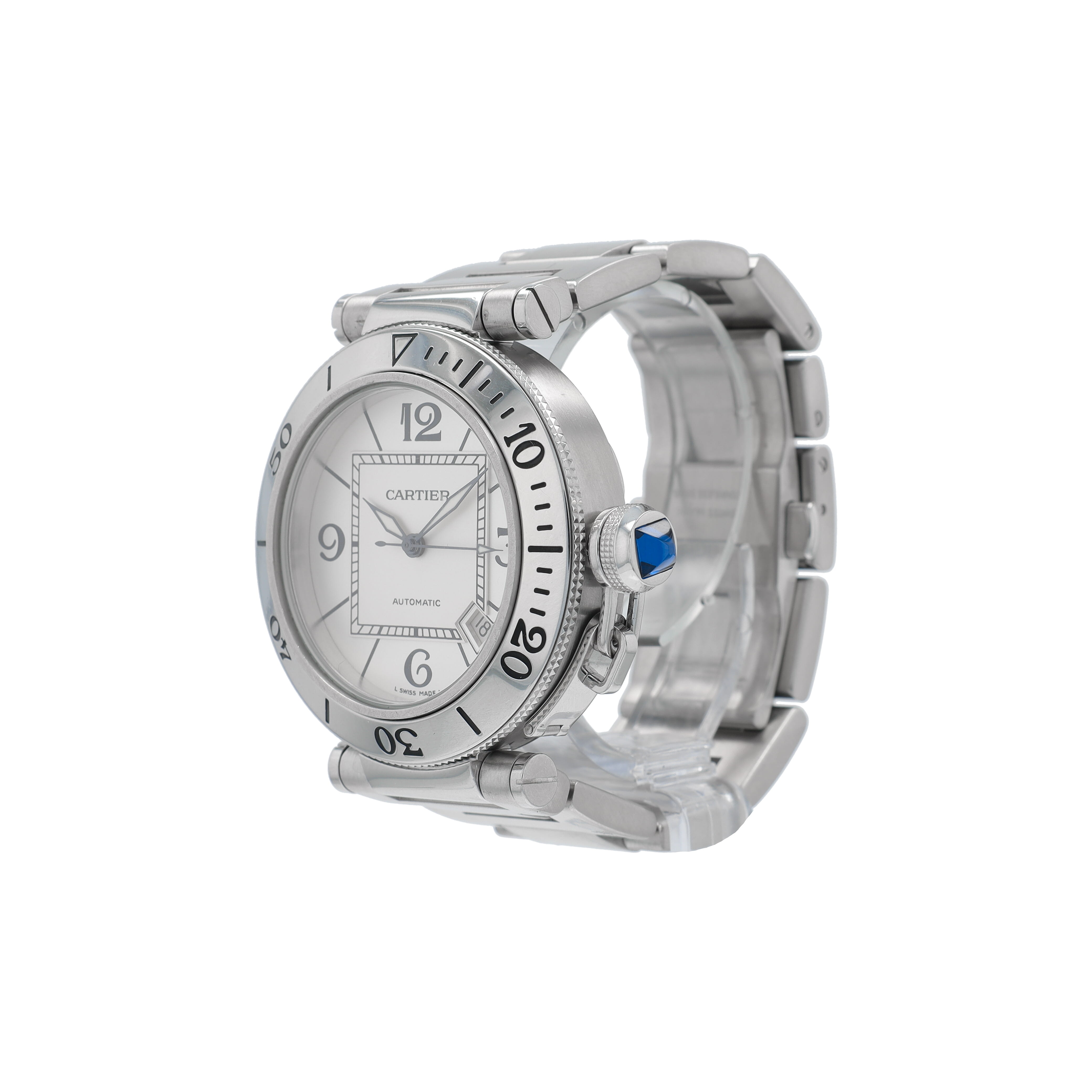 Cartier Pasha 2790 40.5mm White Arabic Dial - Luxuriant Concierge