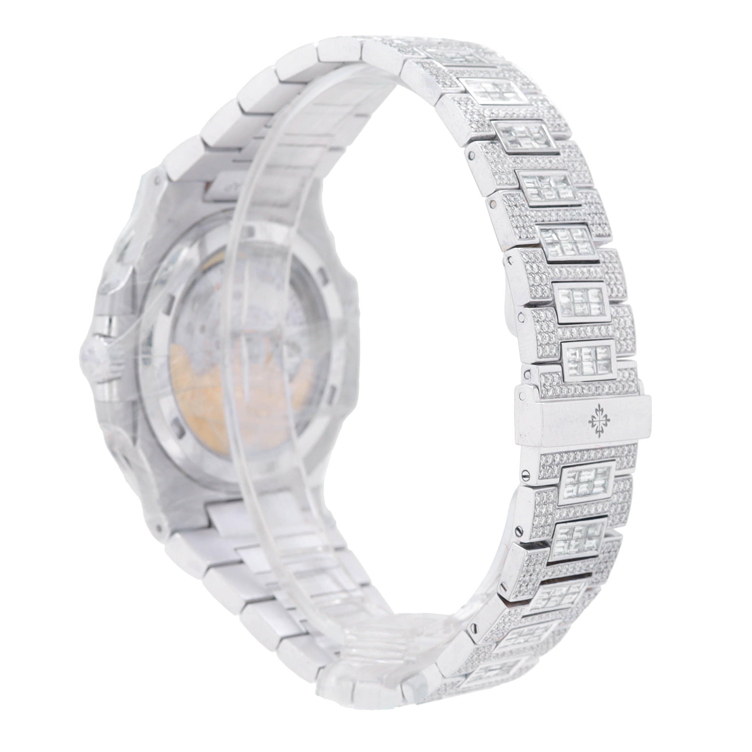 Patek Philippe 18KW Loaded Diamonds & Baguette Watch