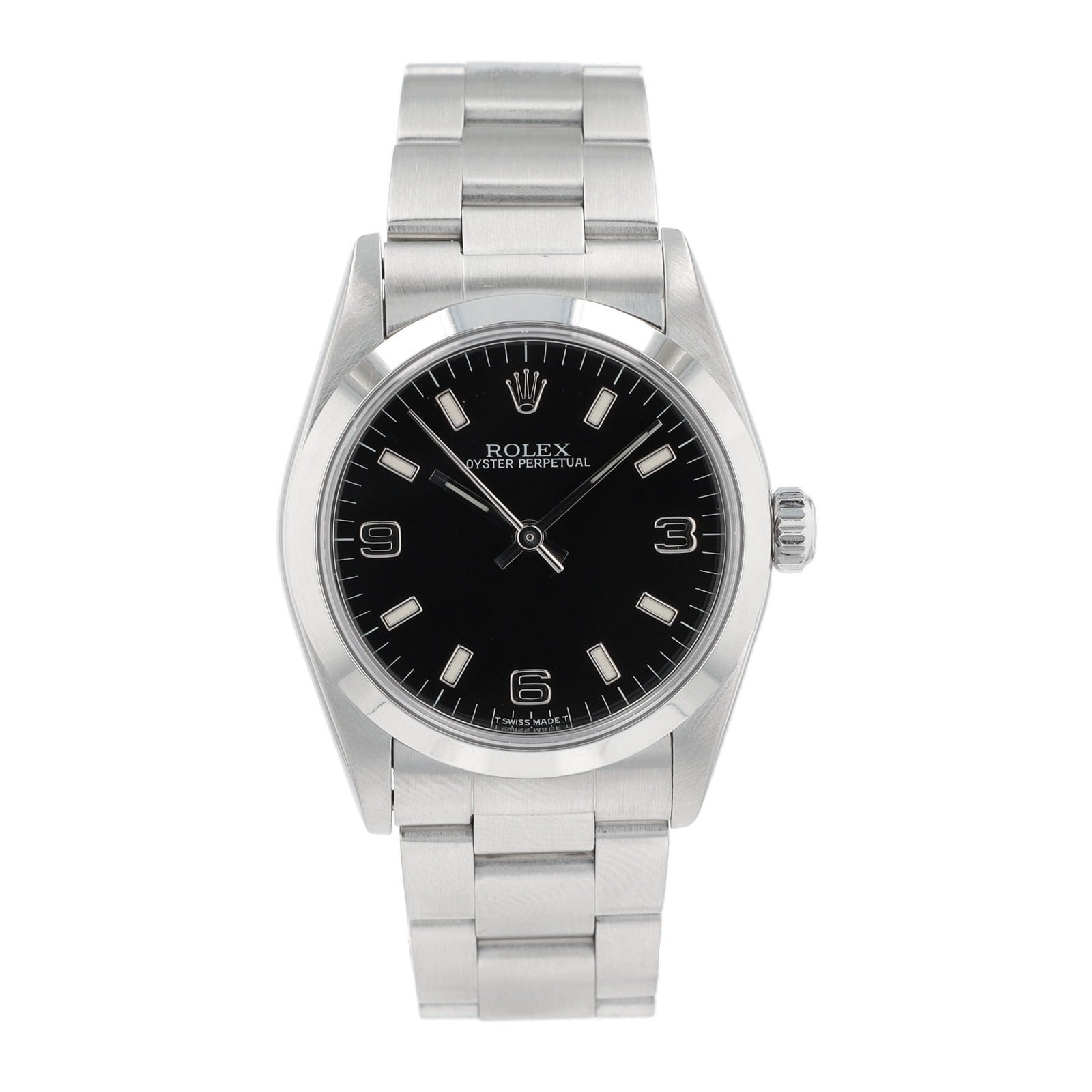Rolex Oyster Perpetual 31mm Stainless Steel Black Dial Oyster Watch 67480 31mm - Luxuriant Concierge