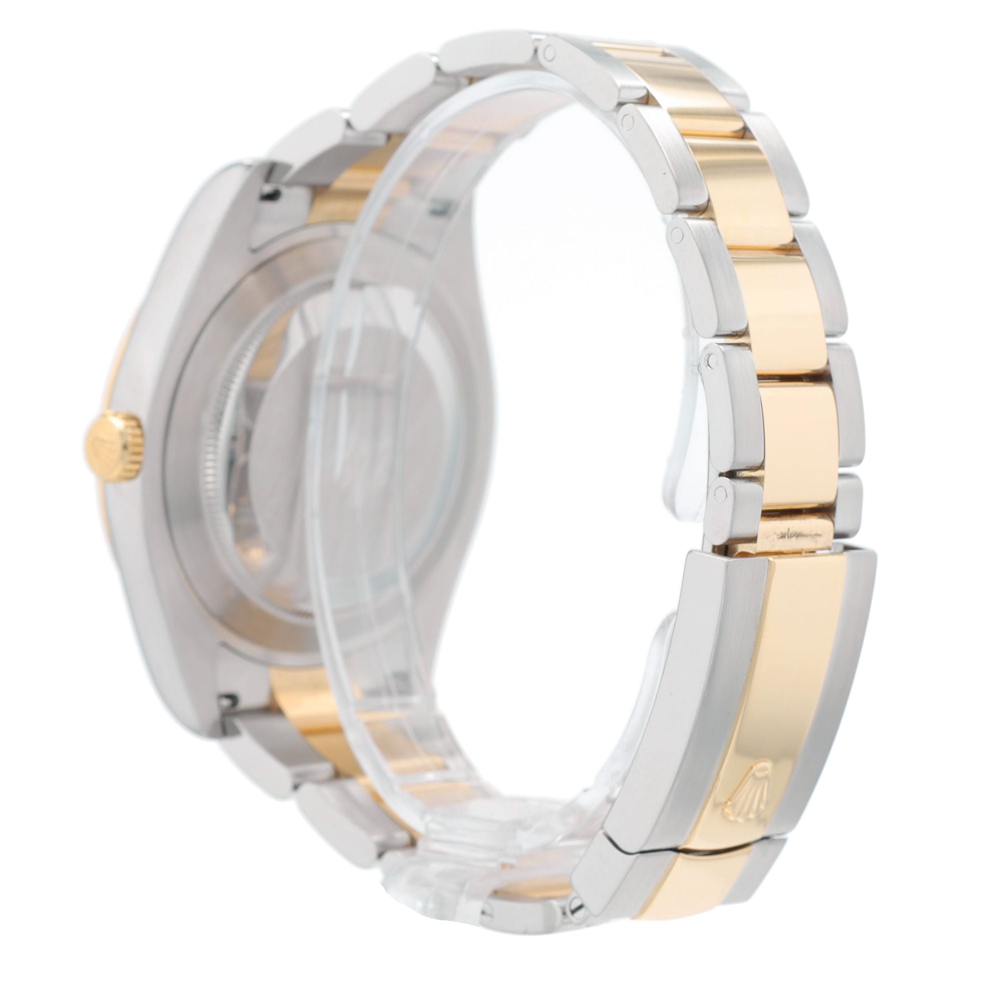 Rolex Mens Datejust II 116333 Two-Tone Champagne Diamond Oyster Band Watch w/Box&Cert