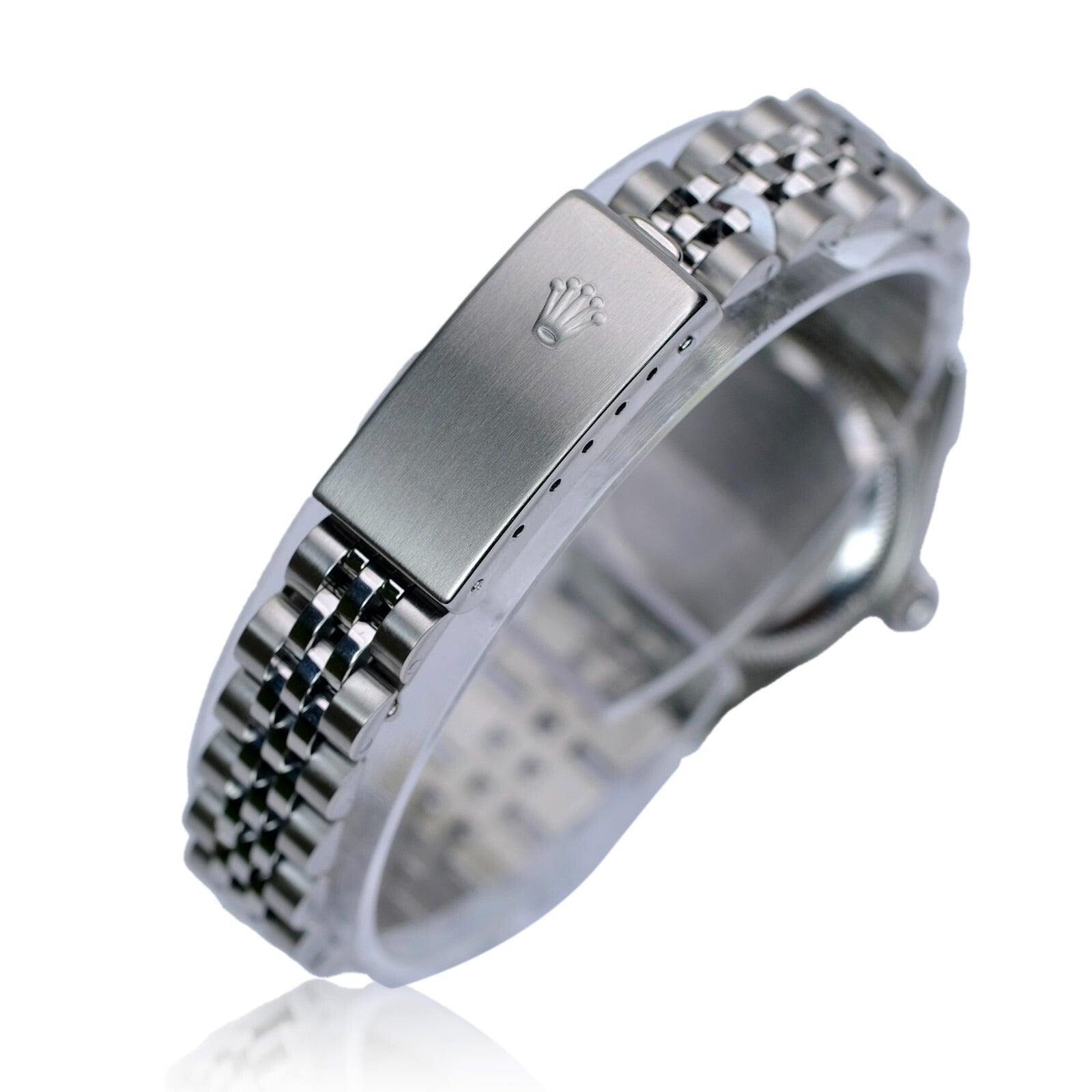 Rolex Ladies Watch Oyster Perpetual 18KW & SS White Dial Fluted Jubilee 76094 - Luxuriant Concierge