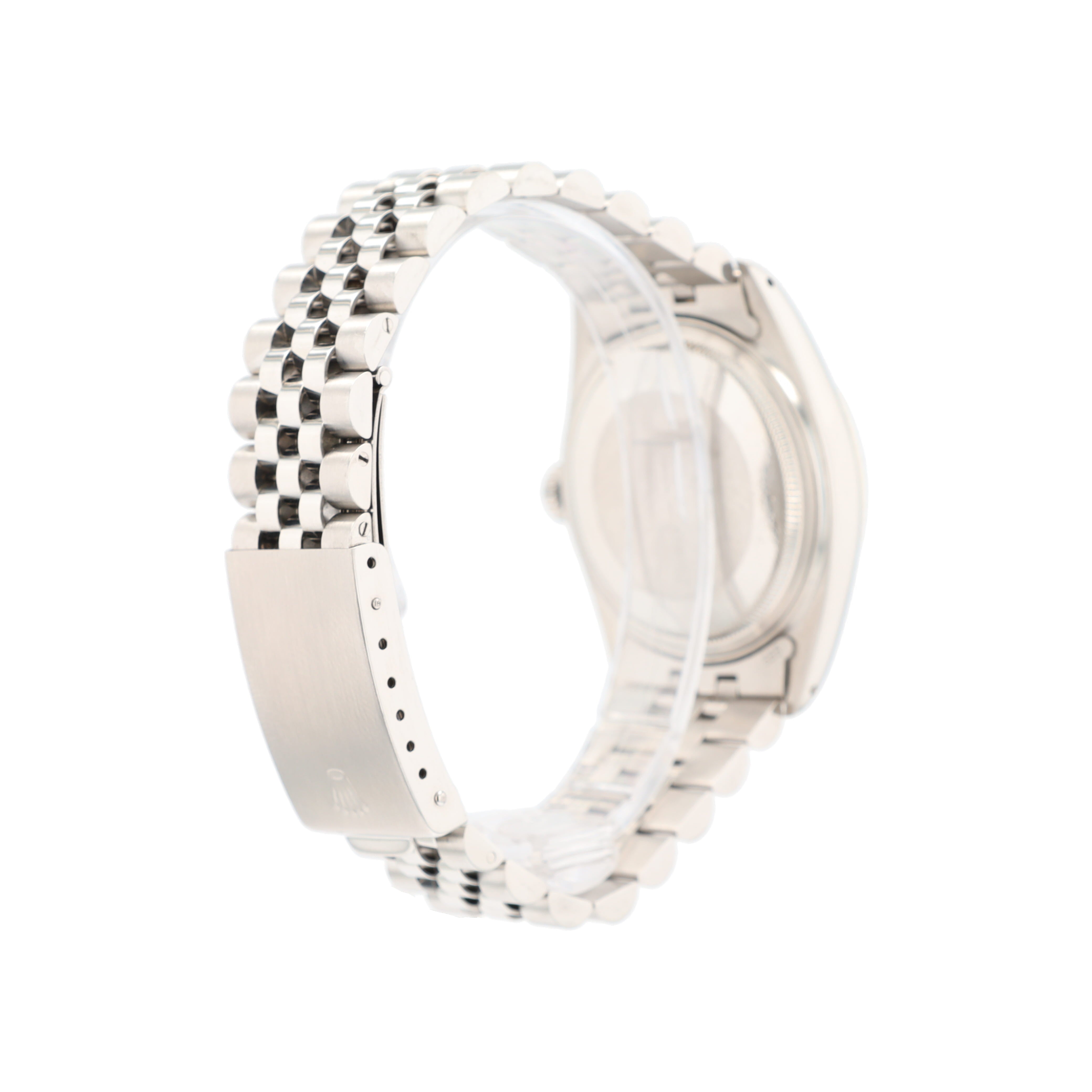 B&P Rolex Datejust 16014 36mm Silver Linen Index Dial Fluted Bezel Jubilee Band - Luxuriant Concierge