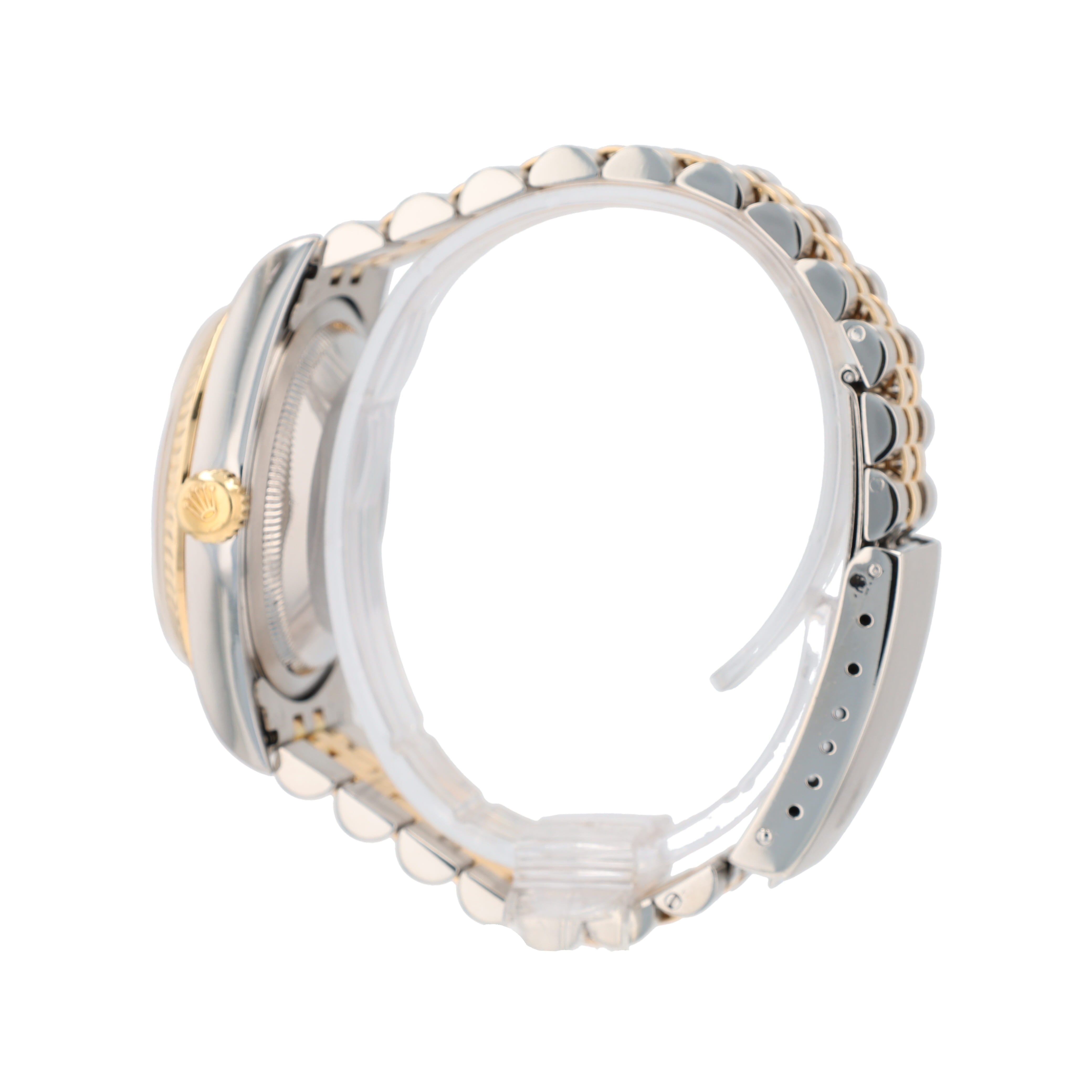 Rolex Datejust 16233 36mm Gray Roman Numeral Dial Fluted Bezel Jubilee Band - Luxuriant Concierge