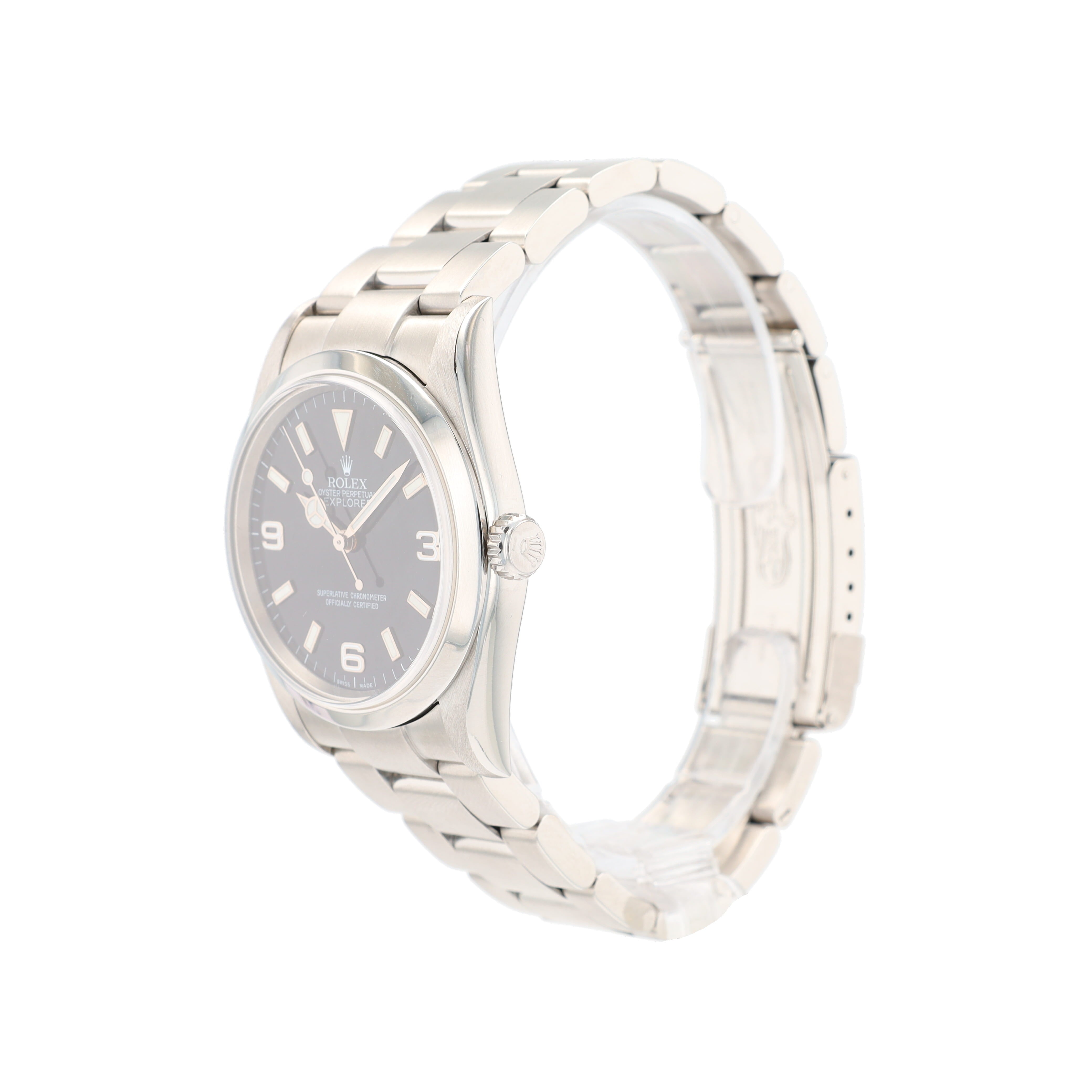 Rolex Explorer 114270 36mm Black Bar Index-Arabic Dial Bezel Oyster Band - Luxuriant Concierge