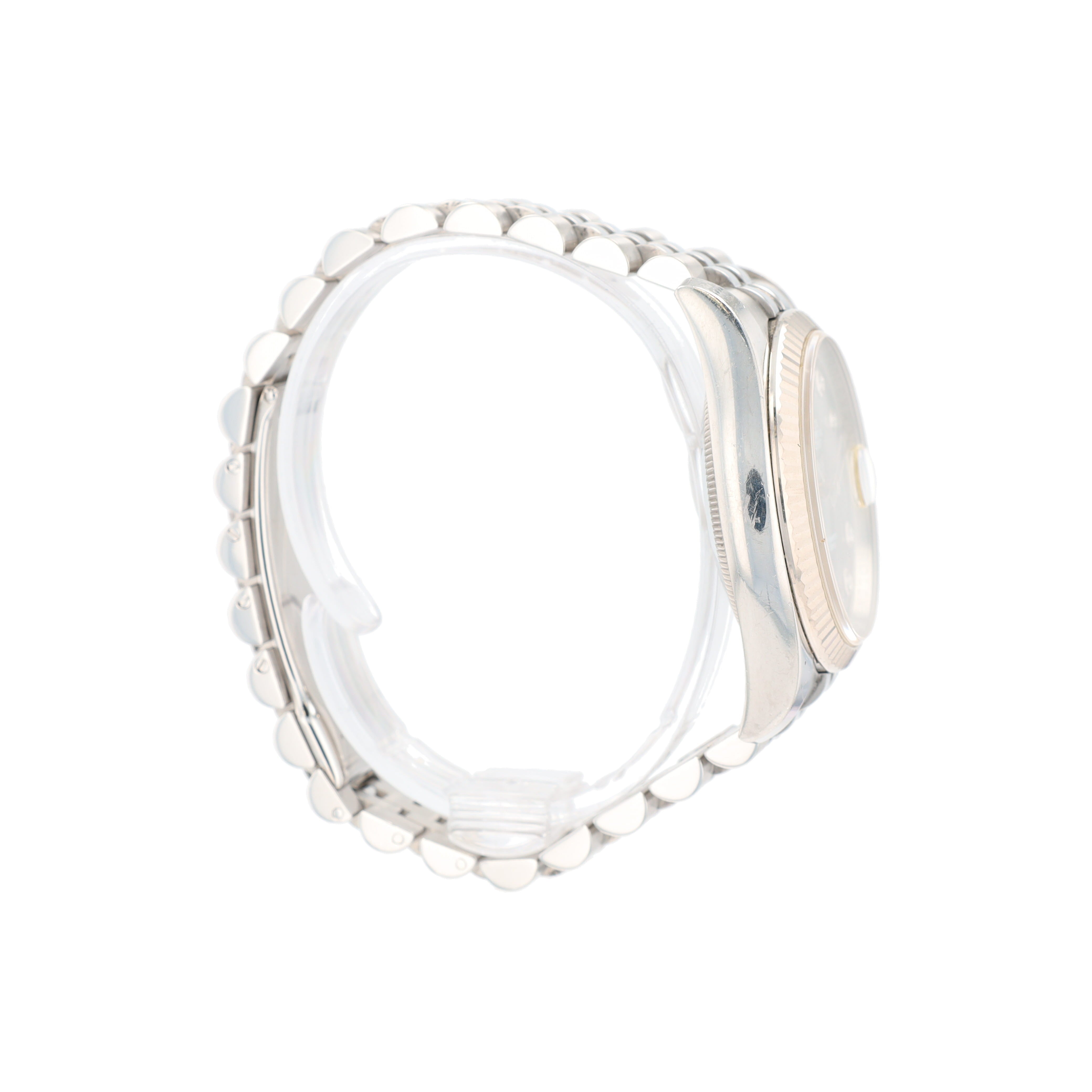 B&P Rolex Datejust 116234 36mm Blue Diamond (N.S) Dial Fluted Bezel Jubilee Band - Luxuriant Concierge