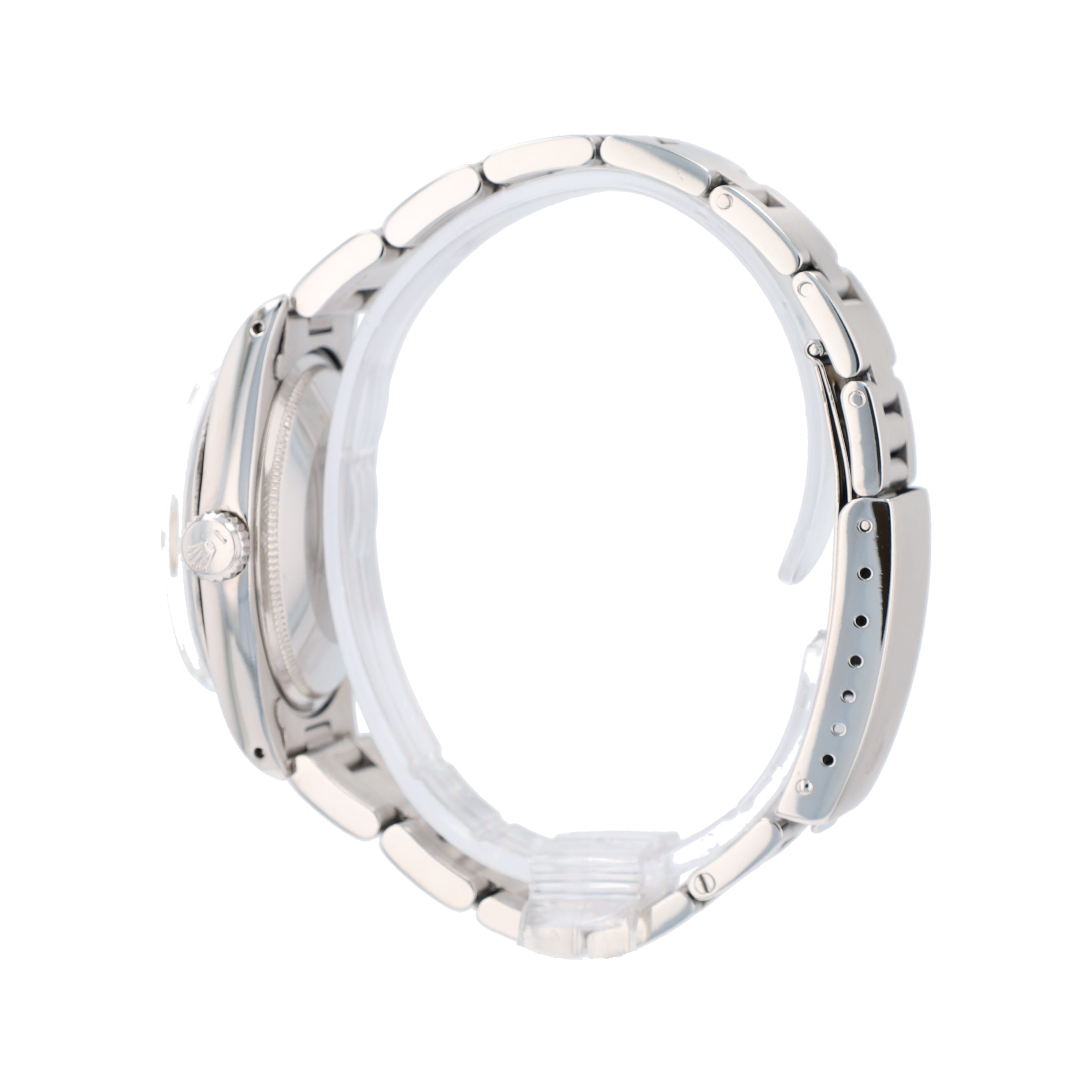 Rolex Date 1500 34mm Silver Index Dial Smooth Bezel Oyster Band - Luxuriant Concierge