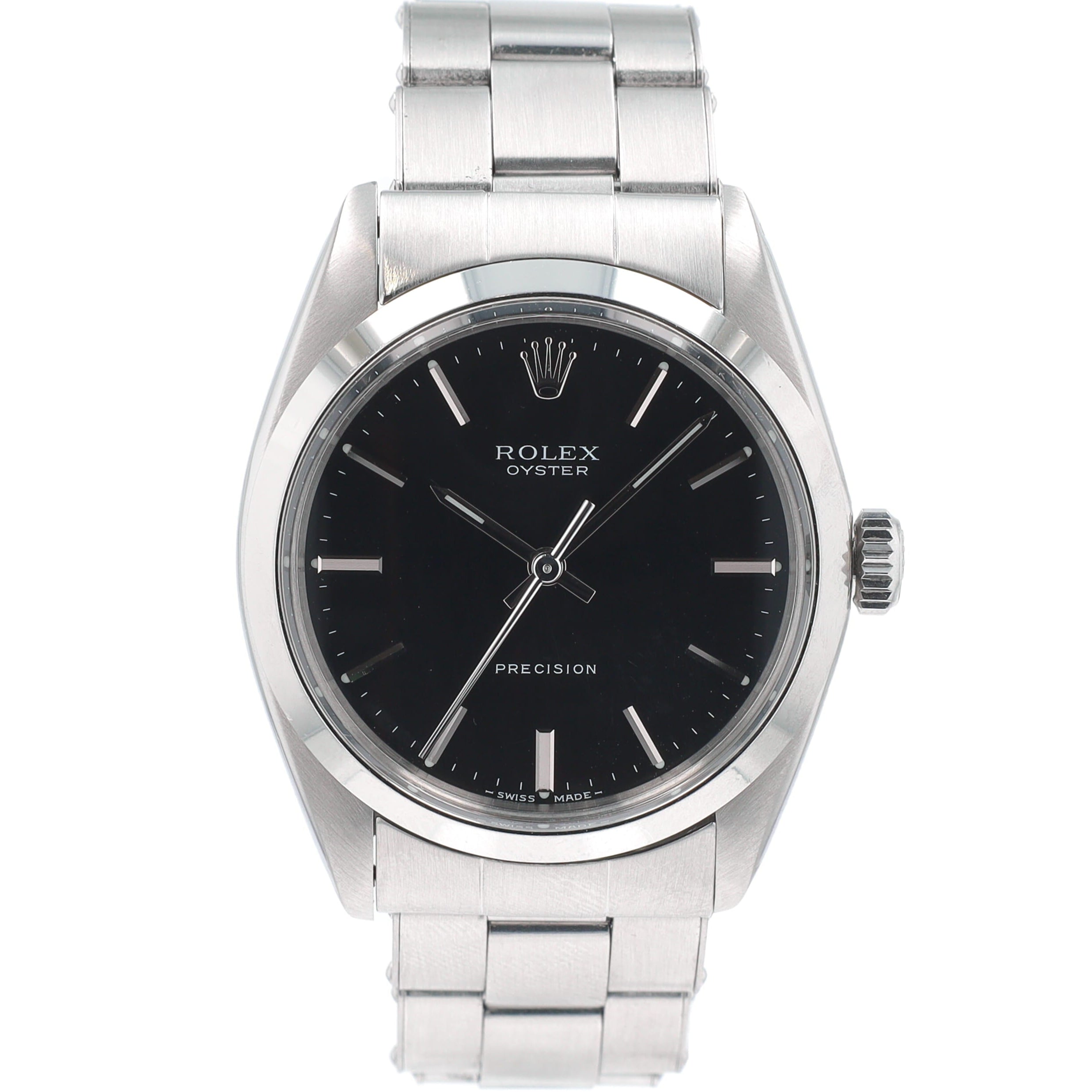 Rolex Oyster Perpetual 6426 34mm Black Index Dial Bezel Oyster Band - Luxuriant Concierge