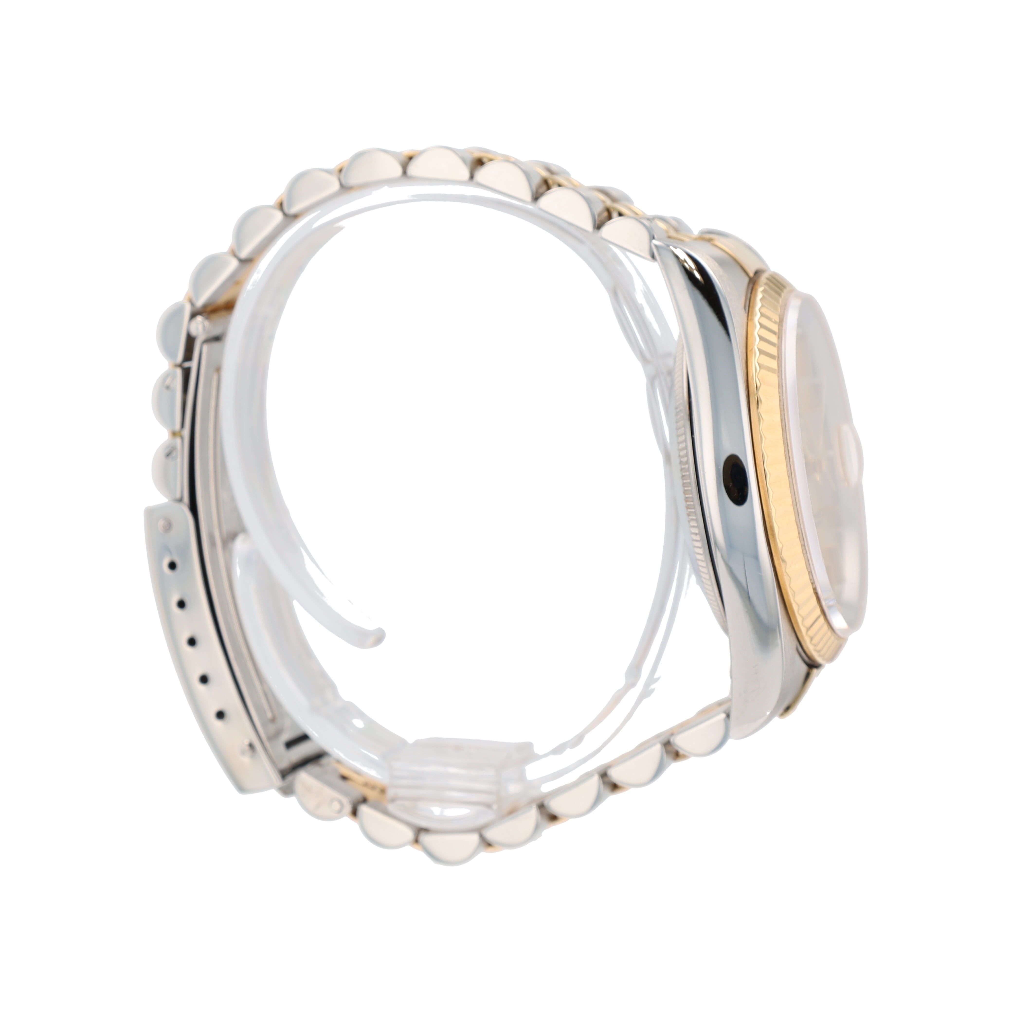 Rolex Datejust 16233 36mm Champagne Index Dial Fluted Bezel Jubilee Band