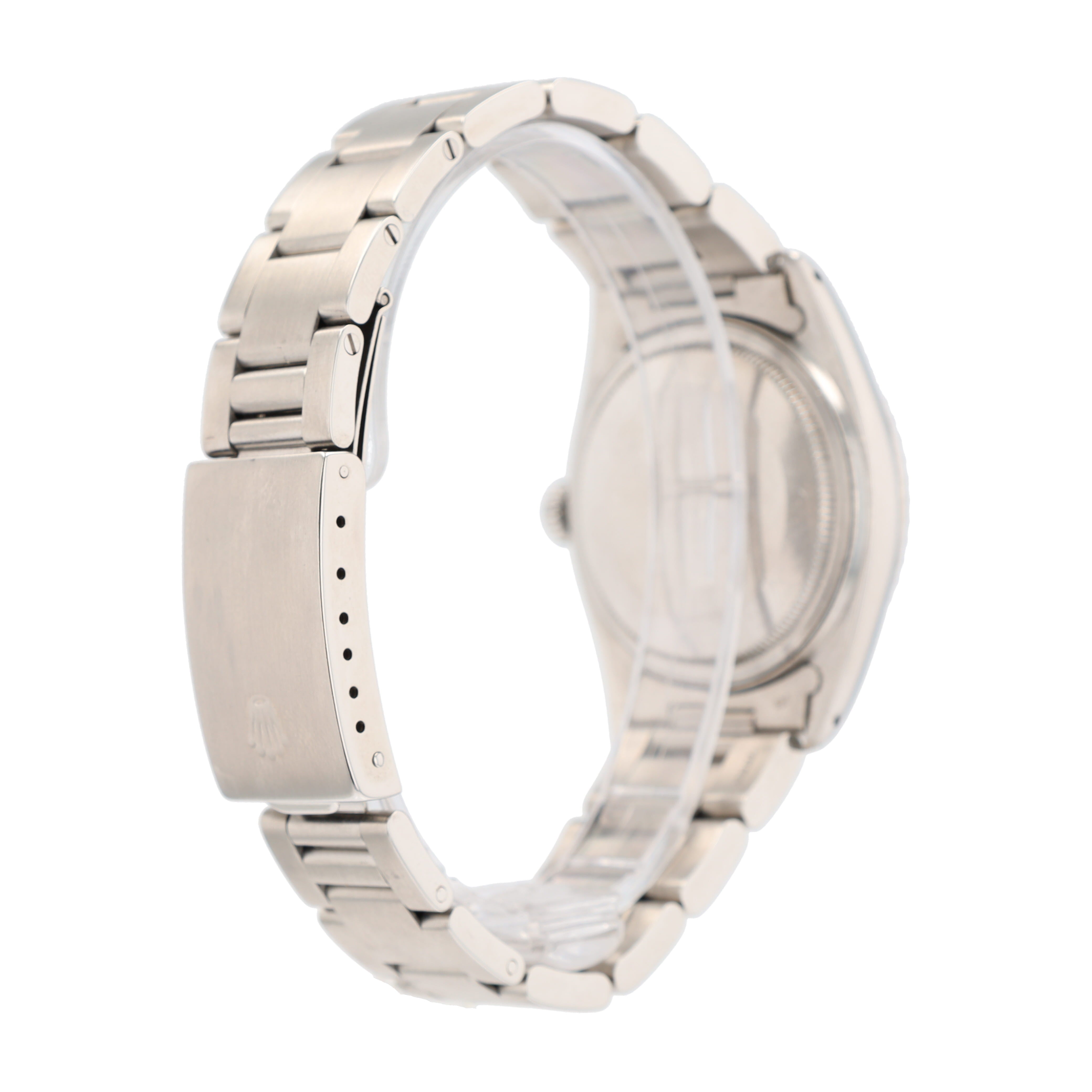 Rolex Datejust  16030 36mm Silver Index Dial Engine-Turned Bezel Oyster Band - Luxuriant Concierge