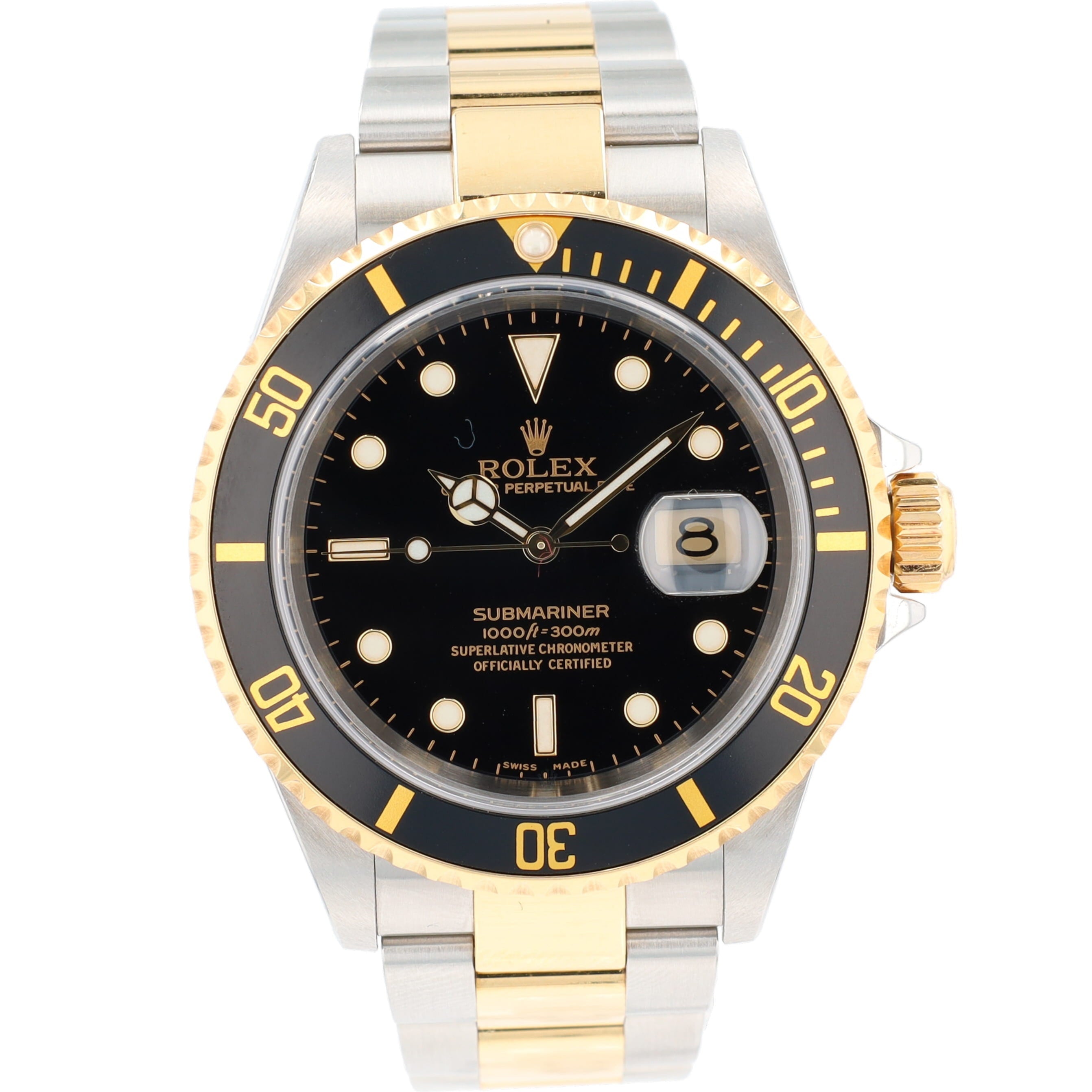 Rolex Submariner 16613T 40mm Black Luminous Dial Rotatable Bezel w/ Black Insert Bezel Oyster Band - Luxuriant Concierge