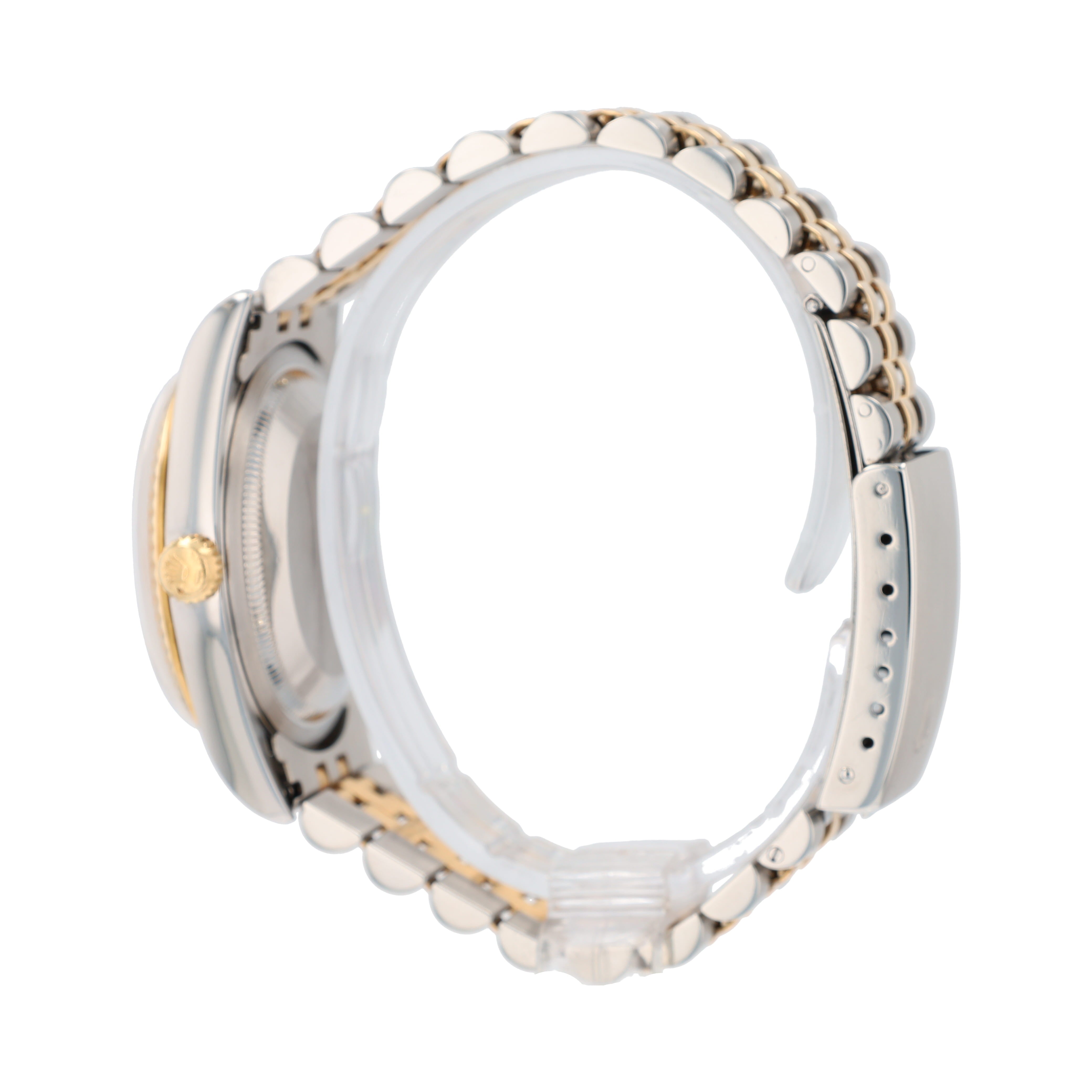 B&P Rolex Datejust 16233 36mm Ivory Roman Numeral Dial Fluted Bezel Jubilee Band - Luxuriant Concierge