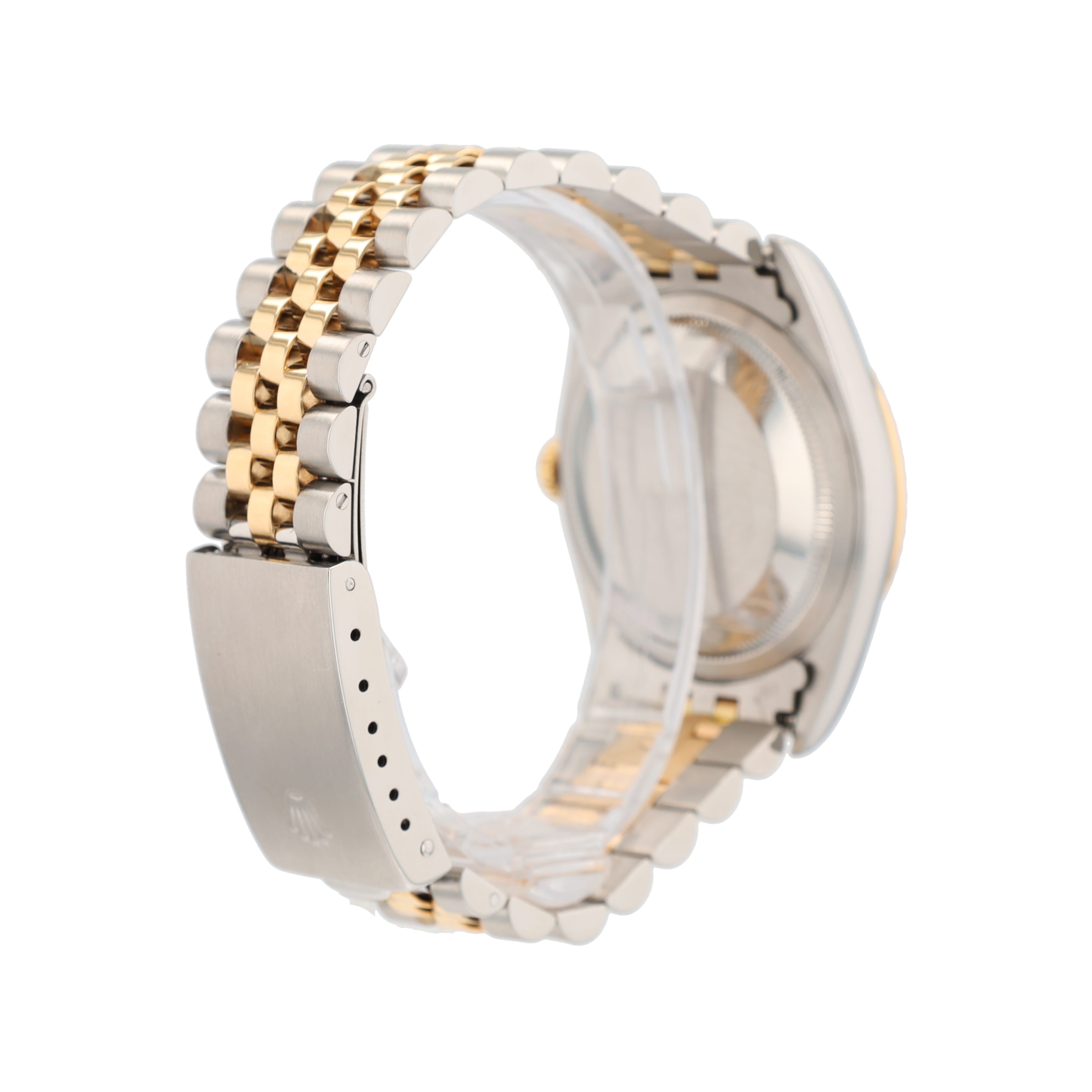 Rolex Datejust 16233 36mm Gray Roman Numeral Dial Fluted Bezel Jubilee Band - Luxuriant Concierge