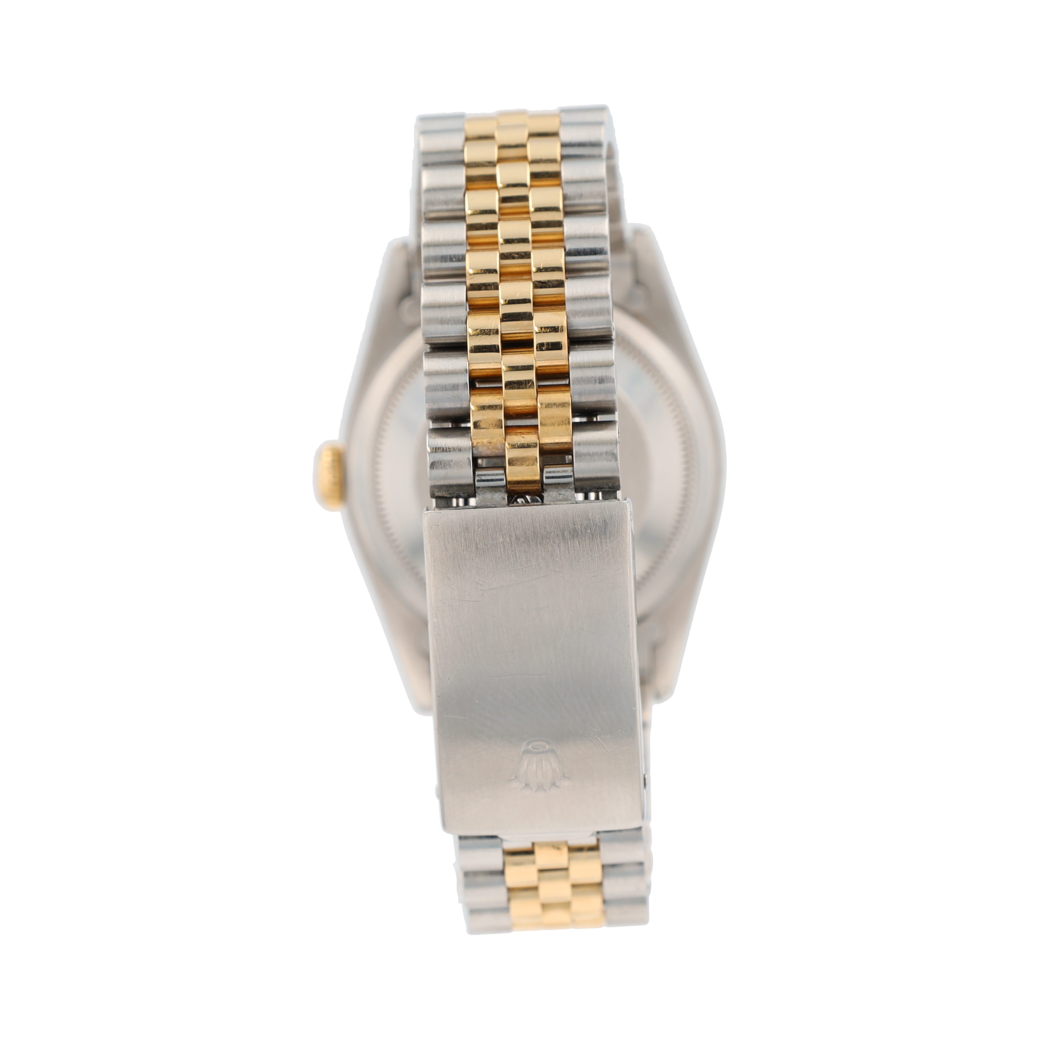 Rolex Datejust 16233 36mm Champagne Index Dial Fluted Bezel Jubilee Band - Luxuriant Concierge
