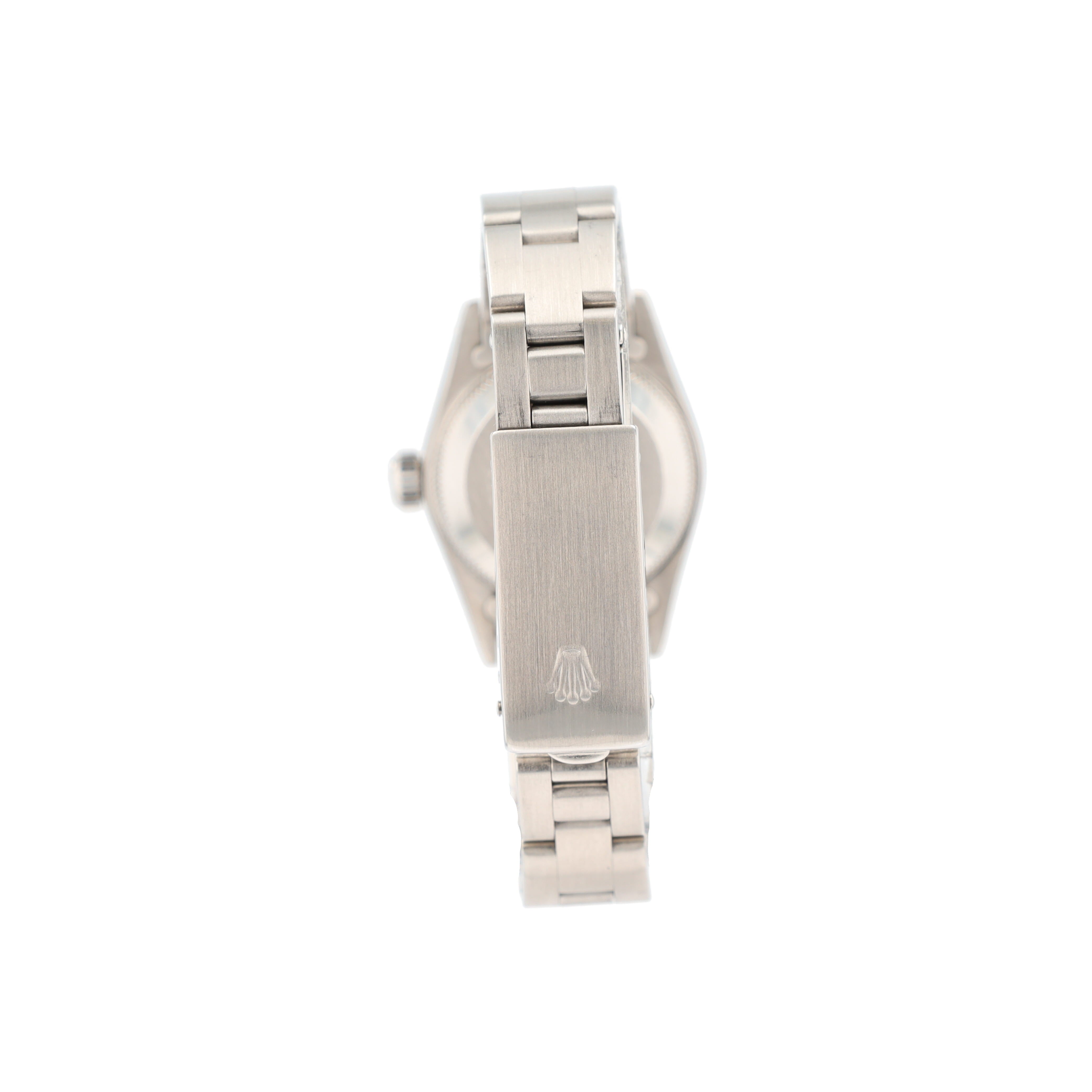 Rolex Oyster Perpetual 67180 24mm Silver Index Dial Smooth Bezel Oyster Band