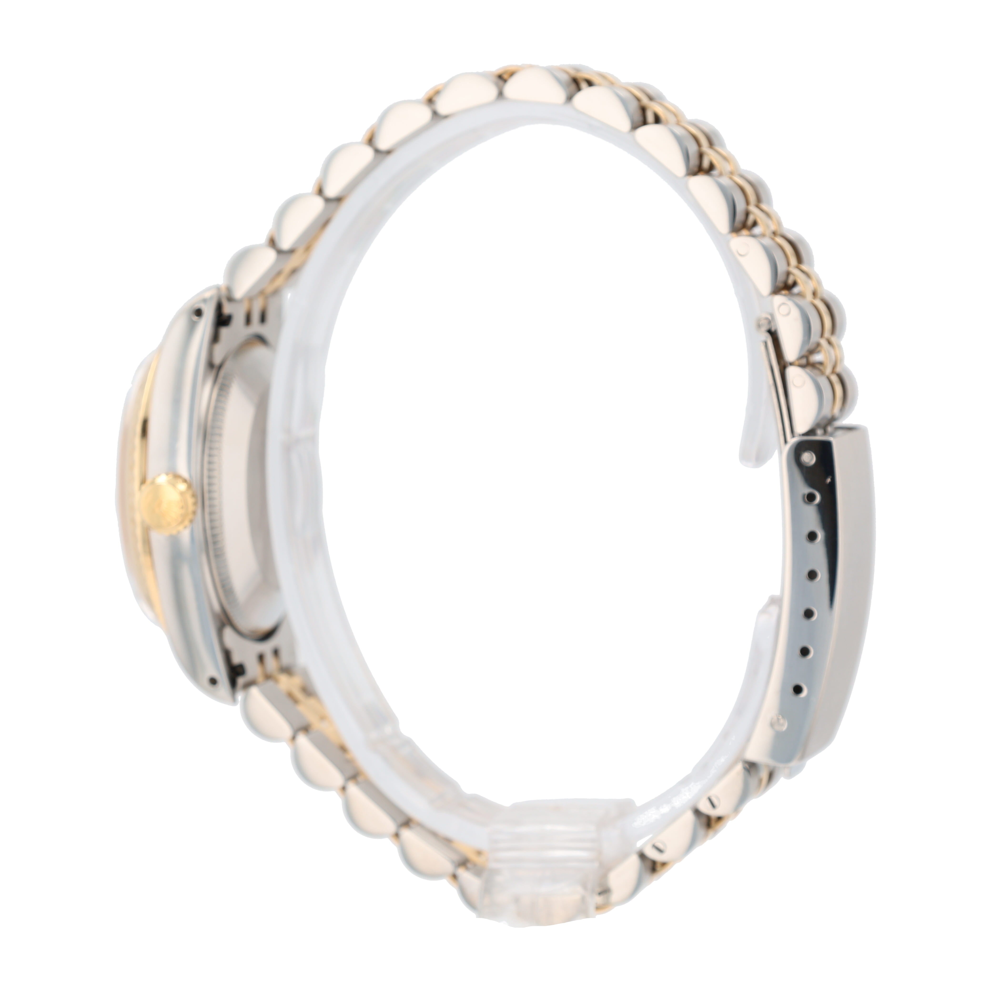 B&P Rolex Datejust 68273 31mm Champagne Index Dial Fluted Bezel Jubilee Band - Luxuriant Concierge