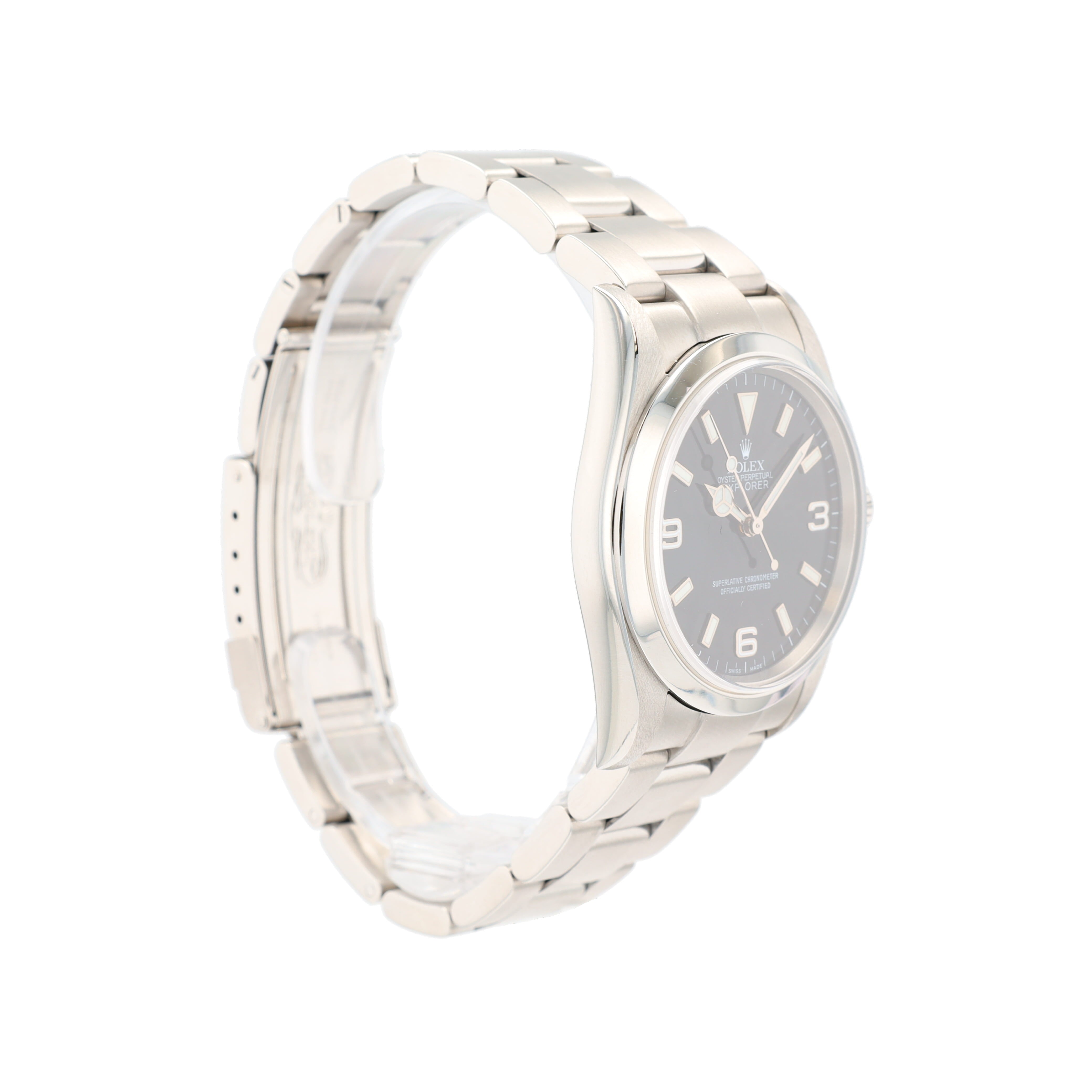 Rolex Explorer 114270 36mm Black Bar Index-Arabic Dial Bezel Oyster Band - Luxuriant Concierge