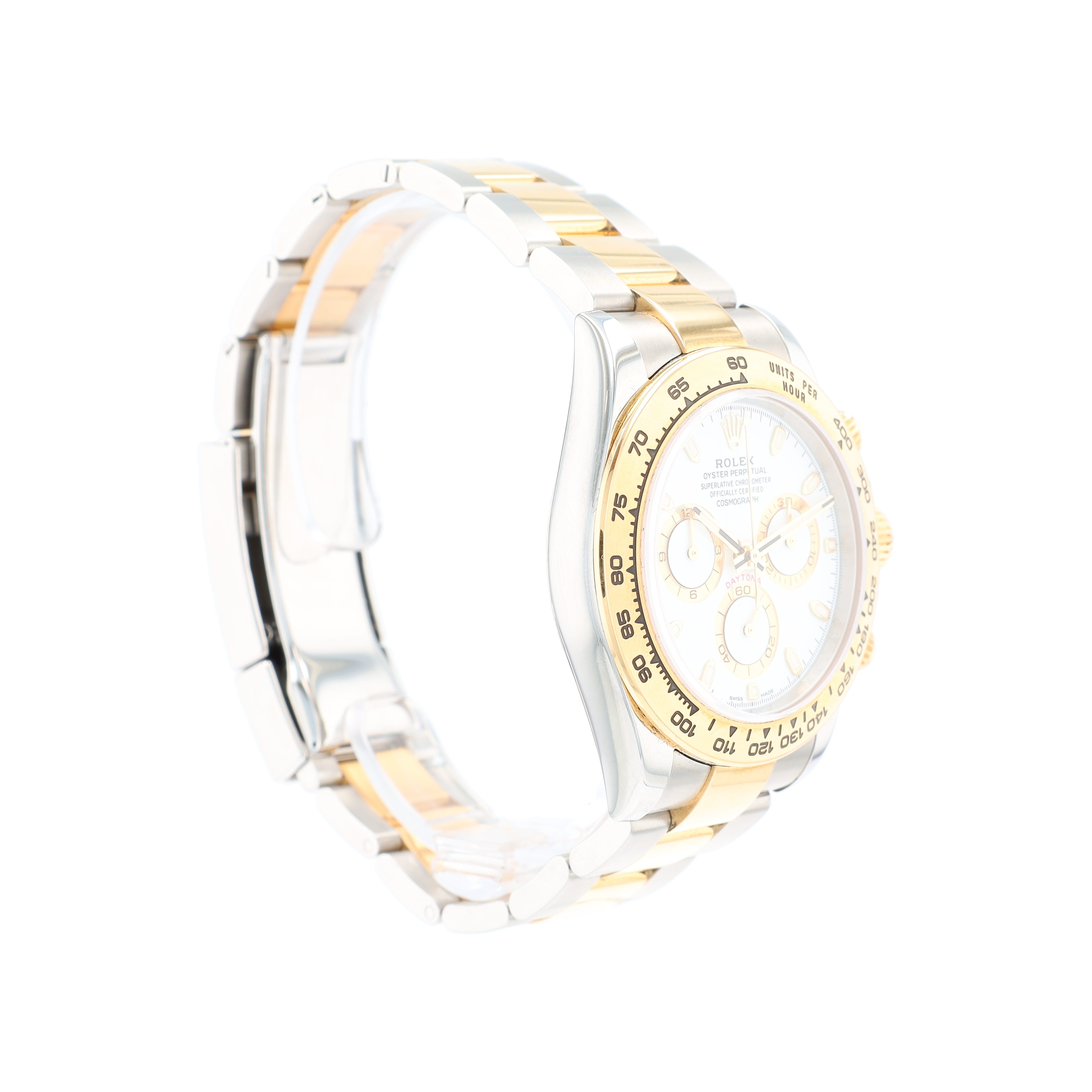 B&P Rolex Daytona 116503 40mm White Chronograph Small Luminous Index Dial Tachymetre Bezel Oyster Band