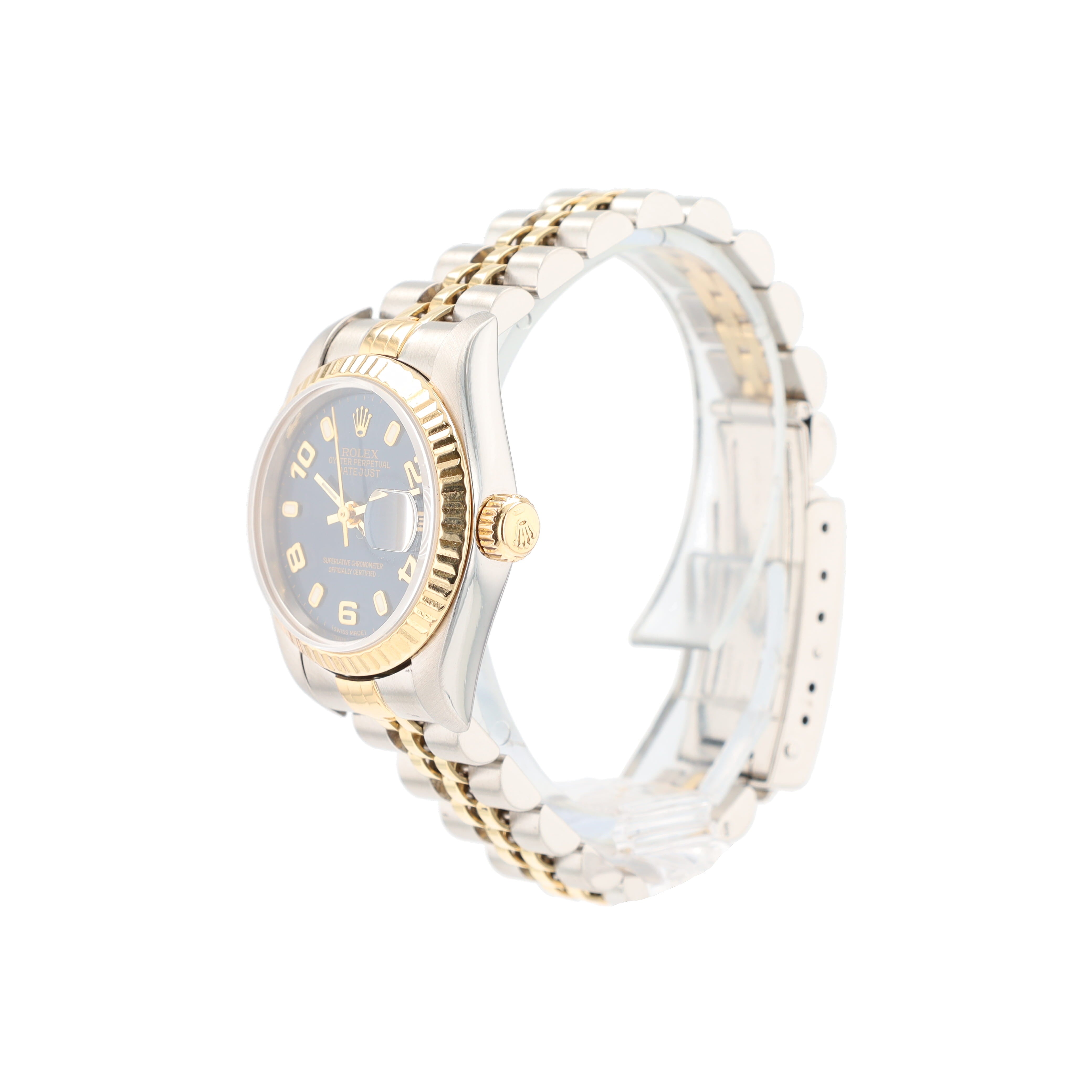 Rolex Datejust 79173 26mm Blue Arabic & Luminous Dial Fluted Bezel Jubilee Band