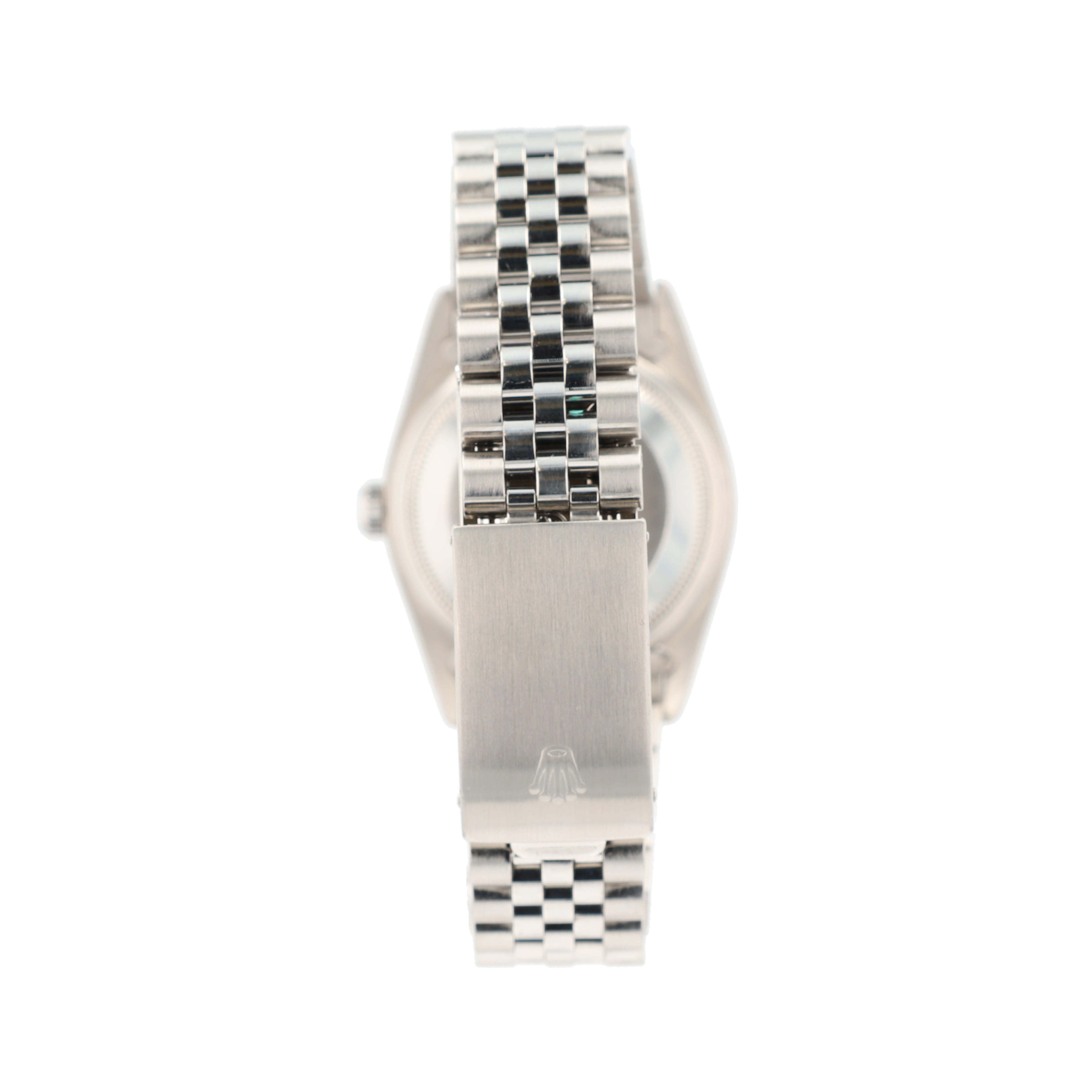 Rolex Datejust 16220 36mm Silver (Patina) Index Dial Engine-turned Bezel Jubilee Band