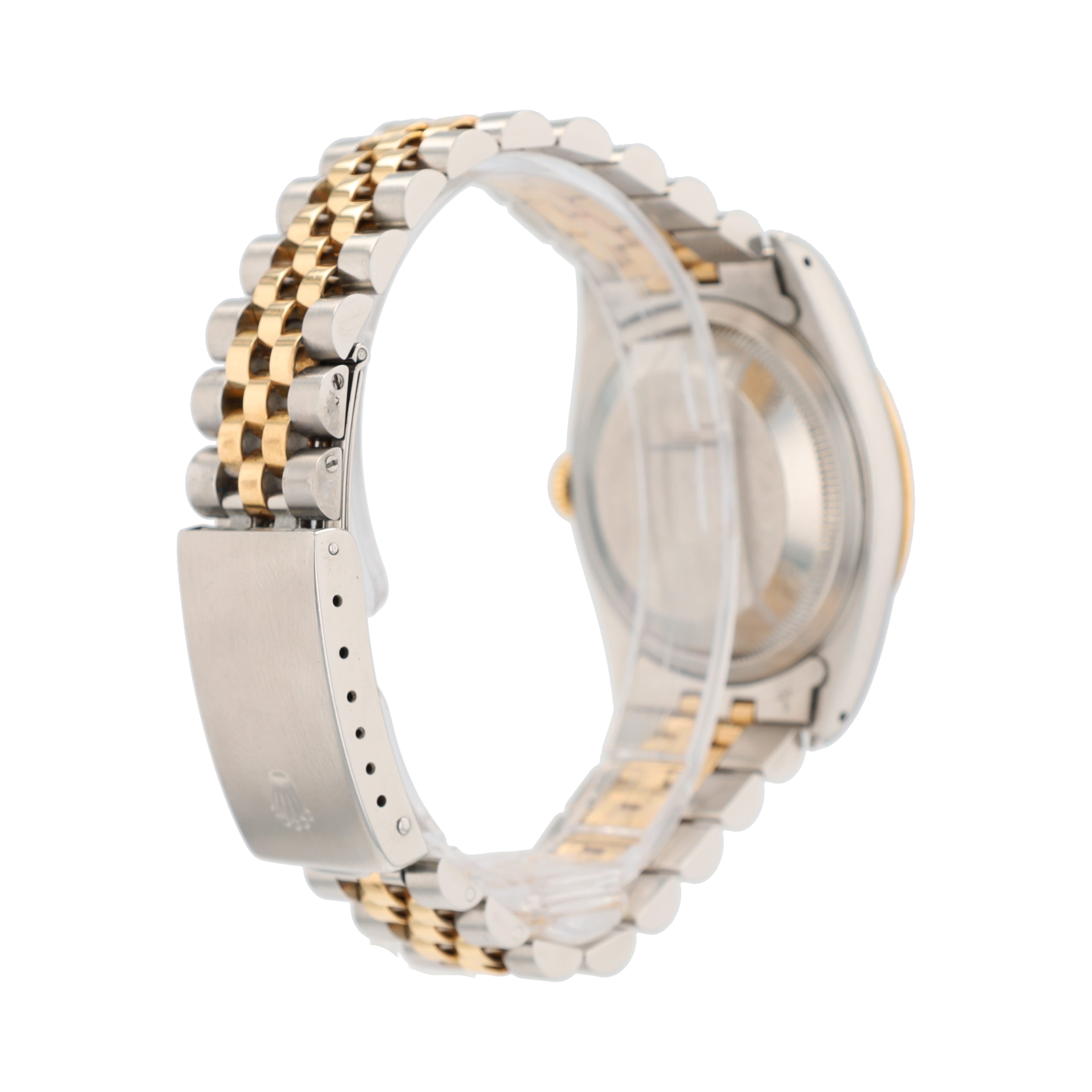 Rolex Datejust 16233 36mm Champagne Index Dial Fluted Bezel Jubilee Band - Luxuriant Concierge
