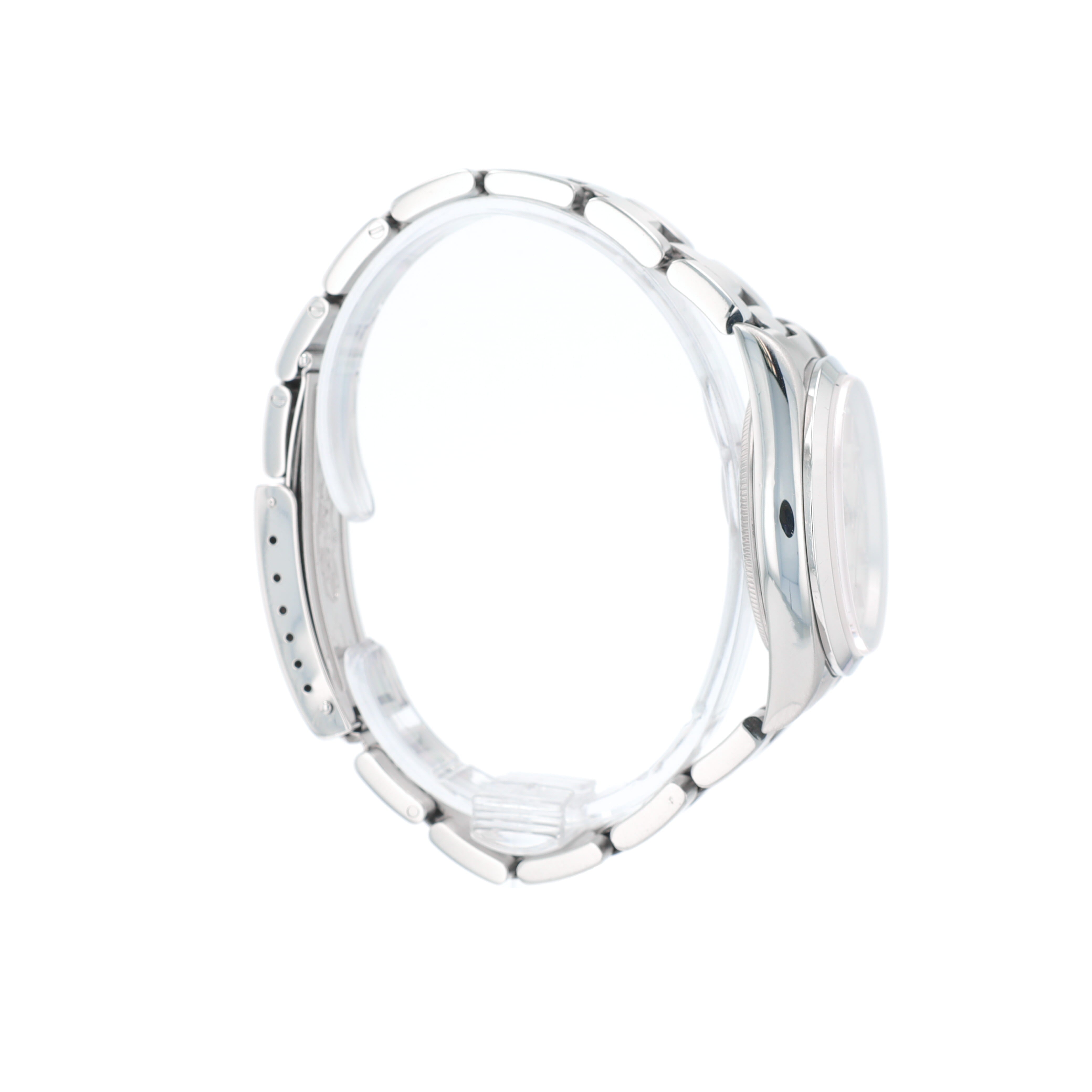 Rolex Air-King 14000 34mm Silver Index Dial Smooth Bezel Oyster Band - Luxuriant Concierge