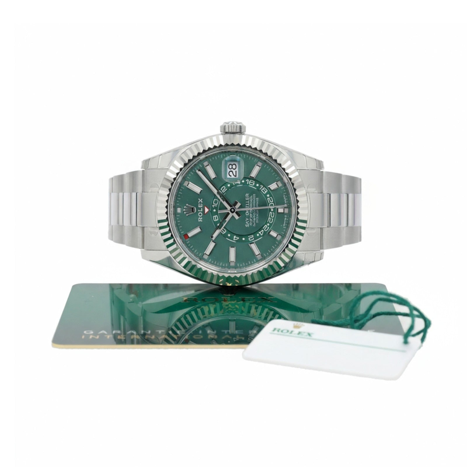 Rolex Mens Watch Sky-Dweller 336934 42mm Green Dial Watch - Luxuriant Concierge