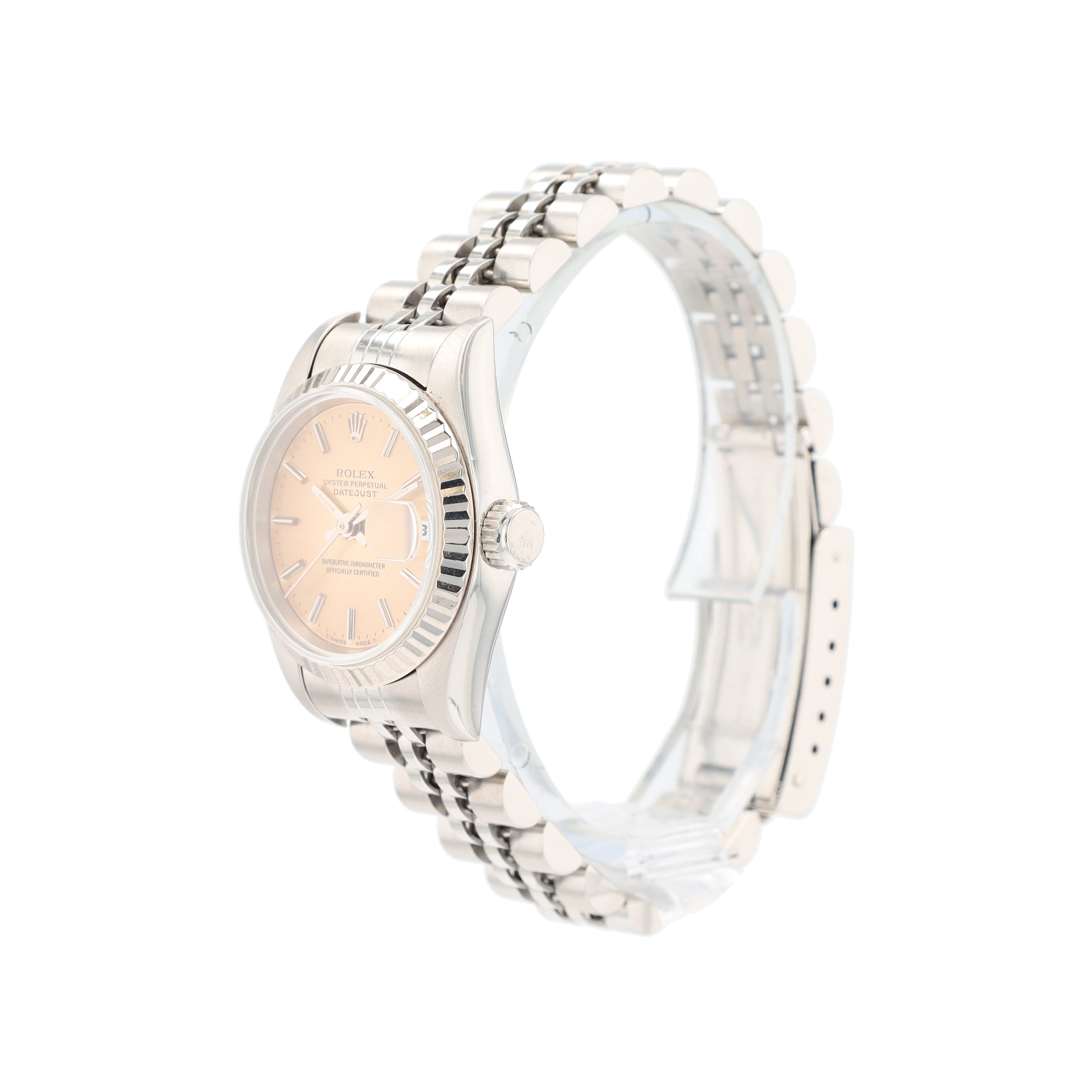 Rolex Datejust 69174 26mm Grey Index Dial Fluted Bezel Jubilee Band