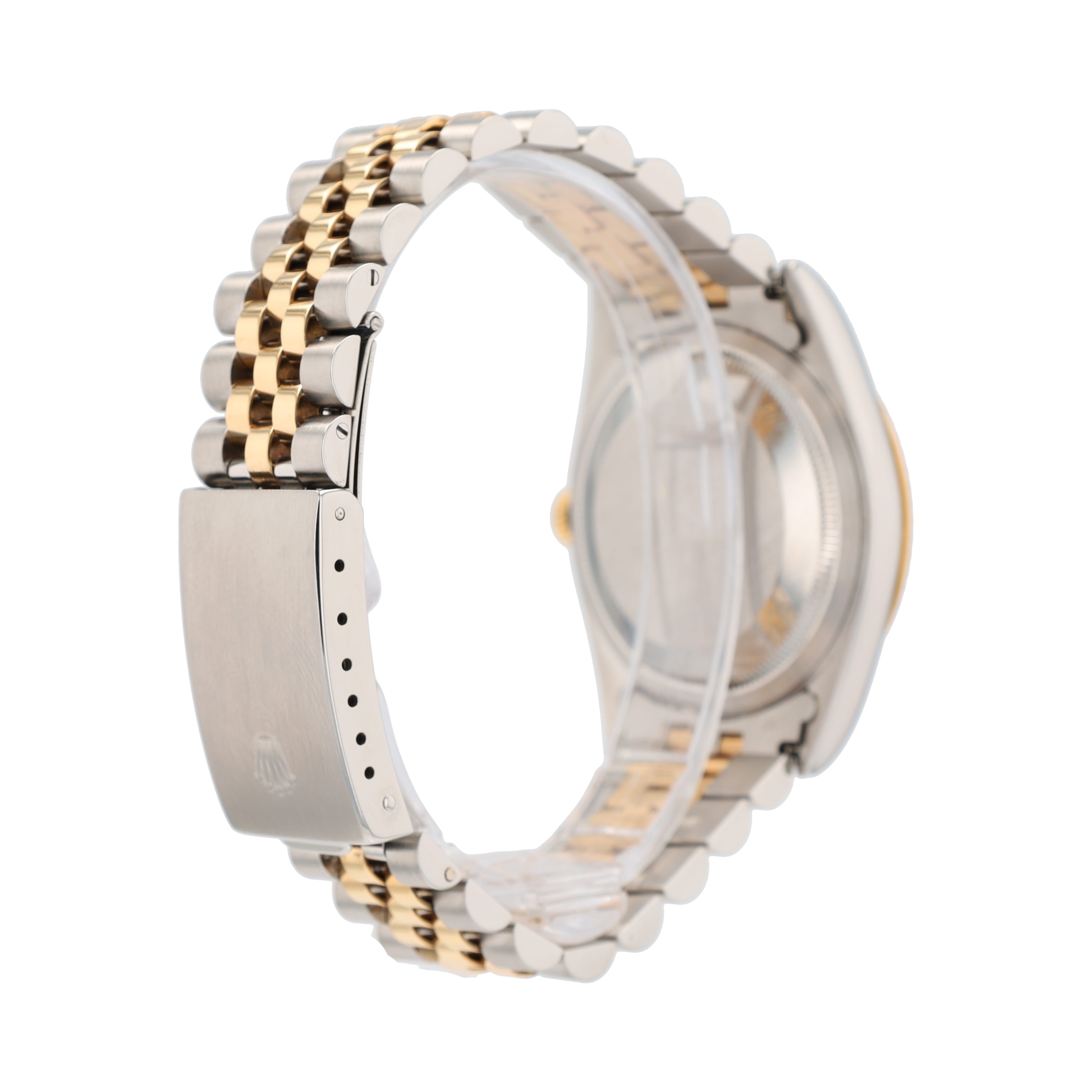 B&P Rolex Datejust 16233 36mm Ivory Roman Numeral Dial Fluted Bezel Jubilee Band - Luxuriant Concierge