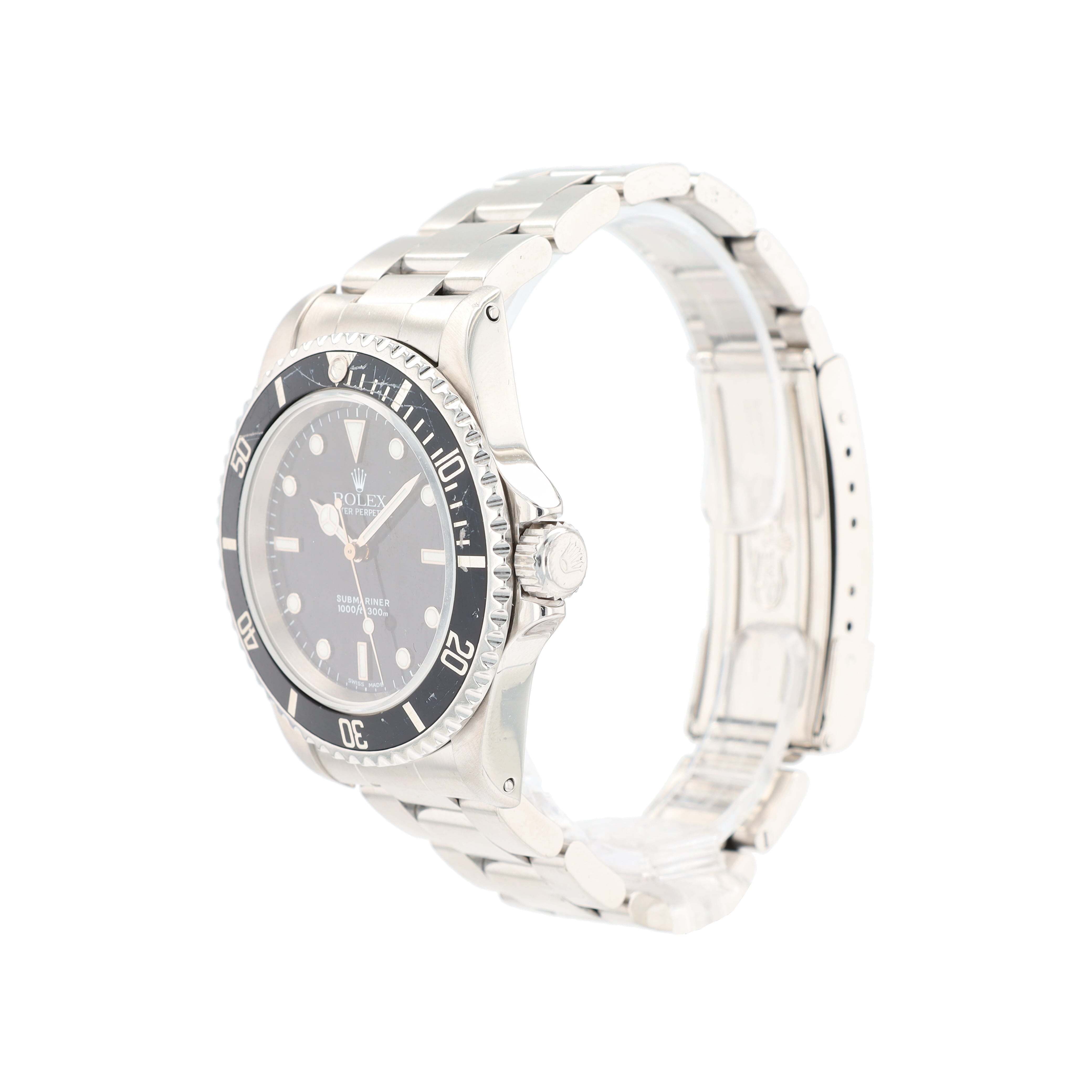 Rolex Submariner - NO DATE 14060 40mm Black Luminous Marker Dial Rotating Bezel with Black Insert Bezel Oyster Band