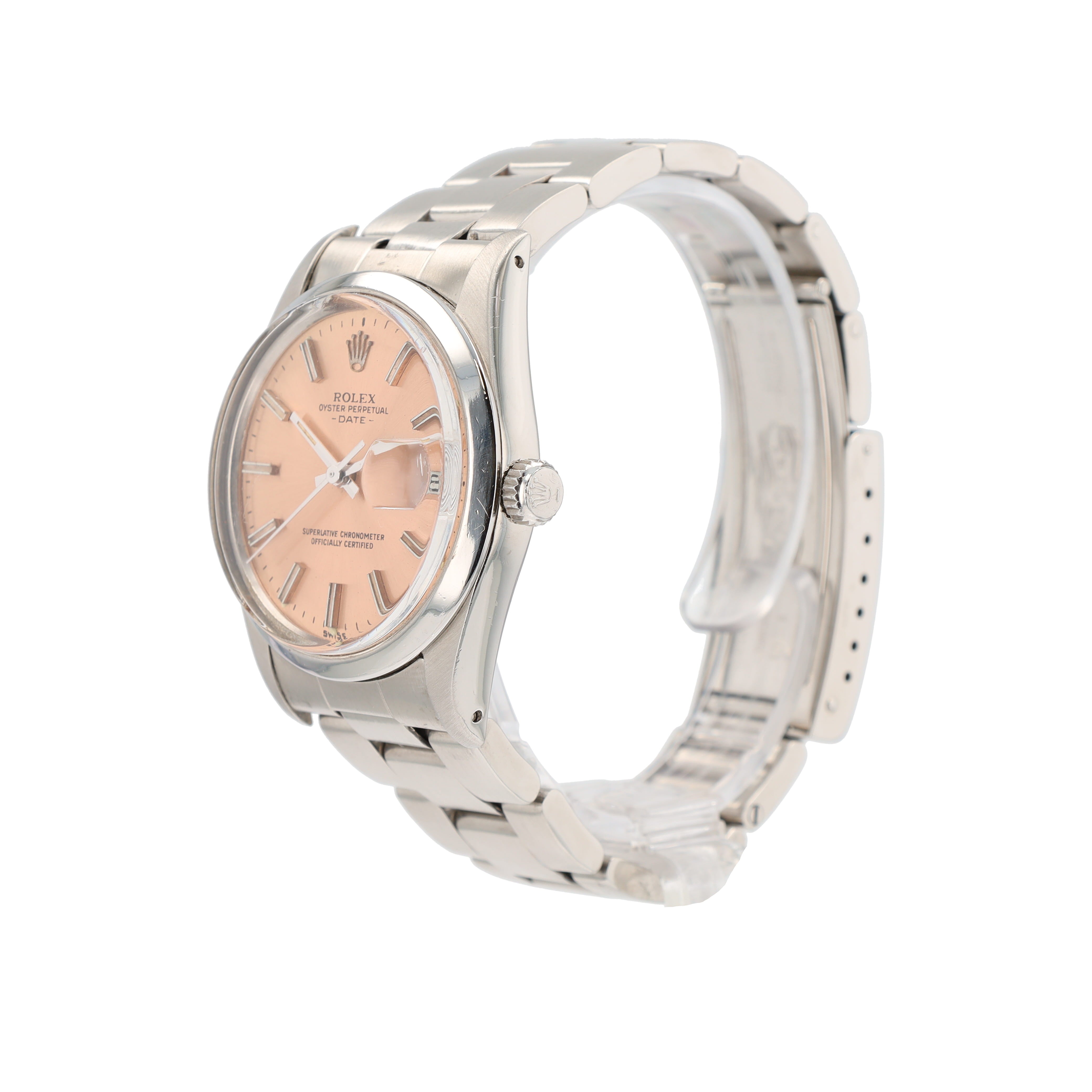Rolex Datejust 15000 36mm Salmon Fatboy Dial Smooth Bezel Oyster Band