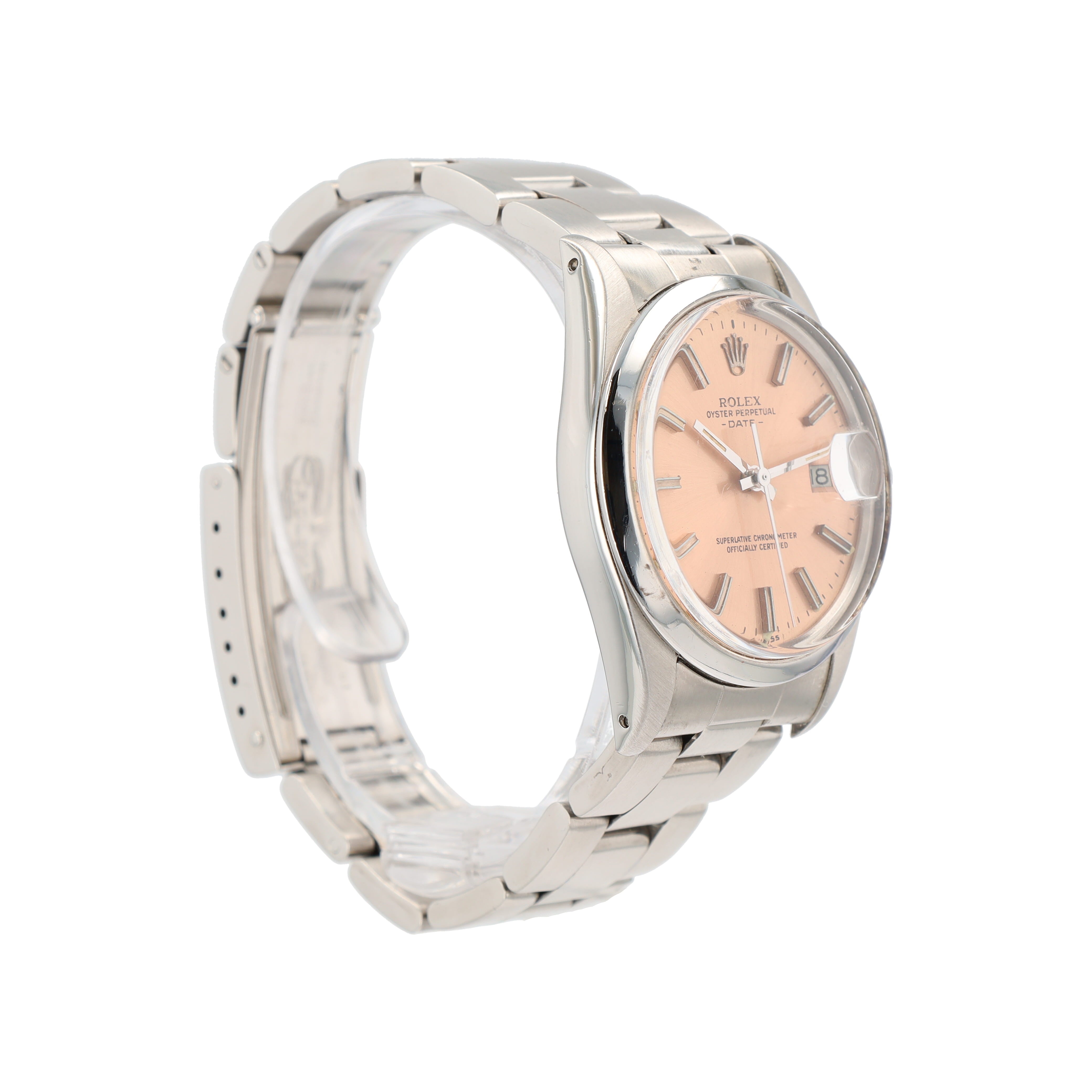 Rolex Datejust 15000 36mm Salmon Fatboy Dial Smooth Bezel Oyster Band