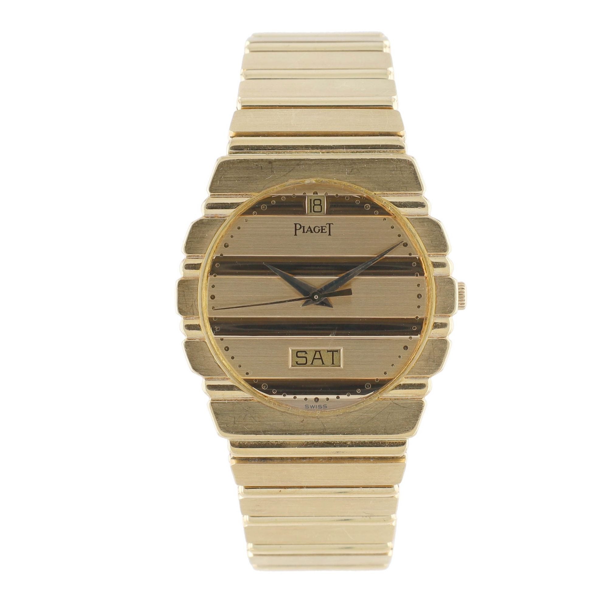 Piaget Polo Day-Date 18K Solid Yellow Gold Ladies Watch - Luxuriant Concierge