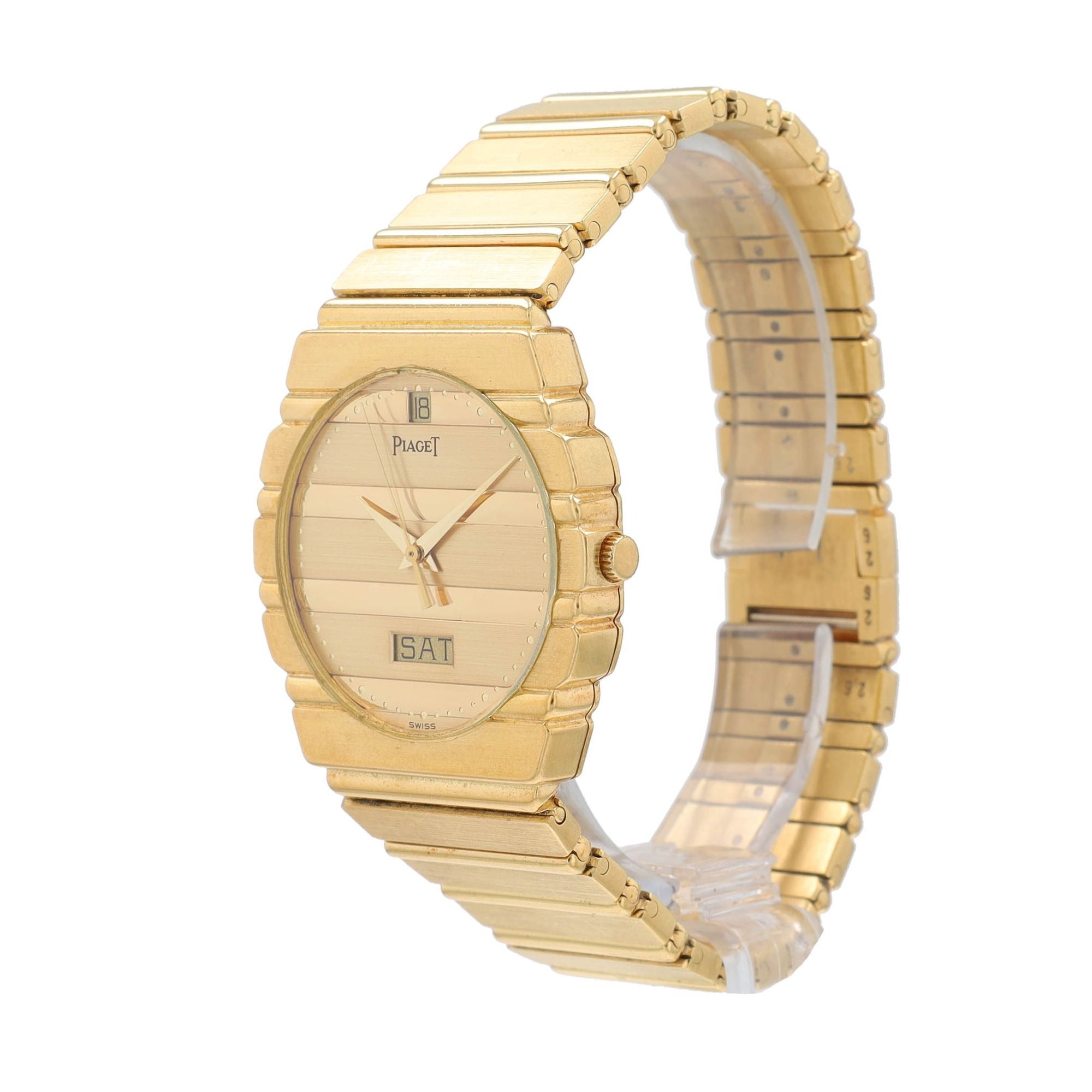 Piaget Polo Day-Date 18K Solid Yellow Gold Ladies Watch - Luxuriant Concierge