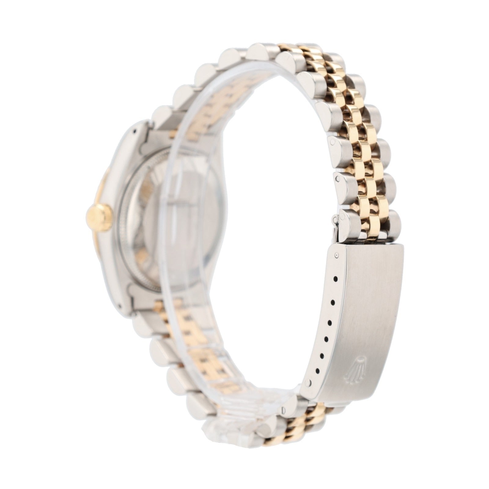 Rolex Ladies Watch Datejust 68273 Champagne Diamond Dial 18K Fluted Jubilee 31mm - Luxuriant Concierge