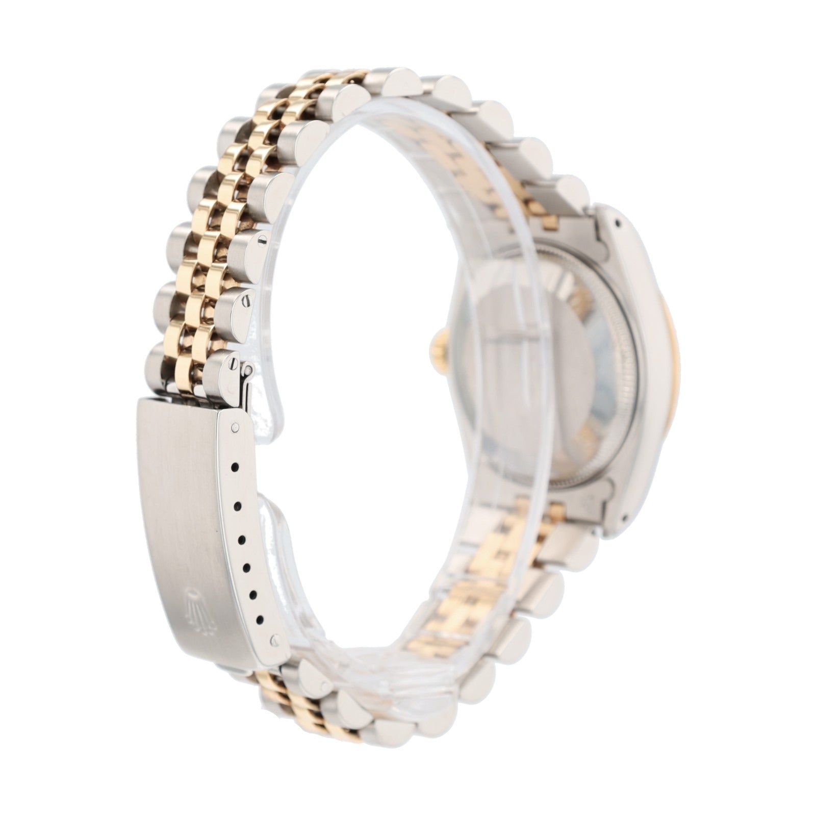 Rolex Ladies Watch Datejust 68273 Champagne Diamond Dial 18K Fluted Jubilee 31mm - Luxuriant Concierge