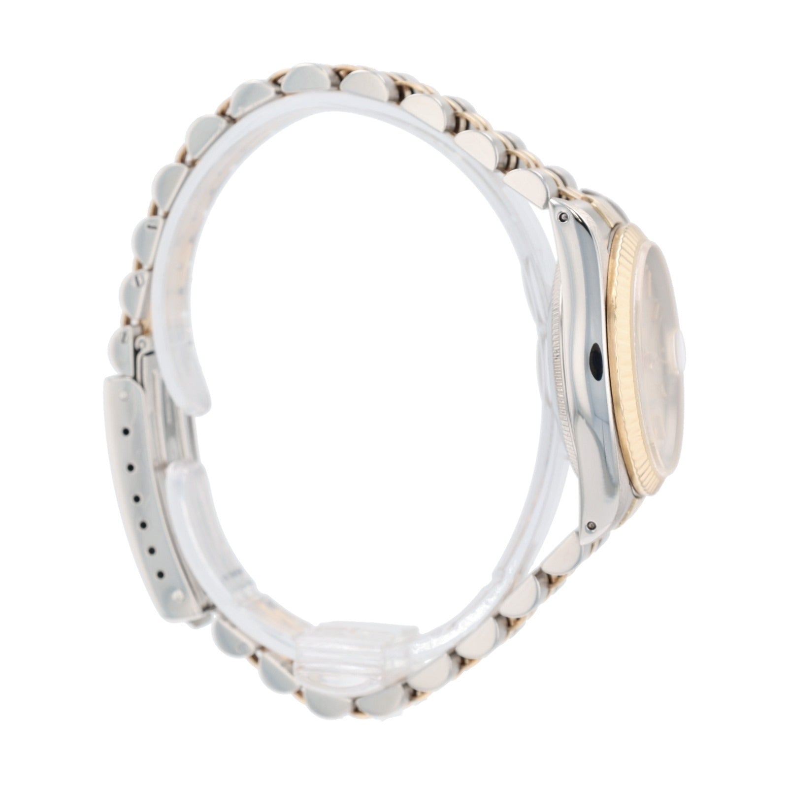 Rolex Ladies Watch Datejust 68273 Champagne Diamond Dial 18K Fluted Jubilee 31mm - Luxuriant Concierge