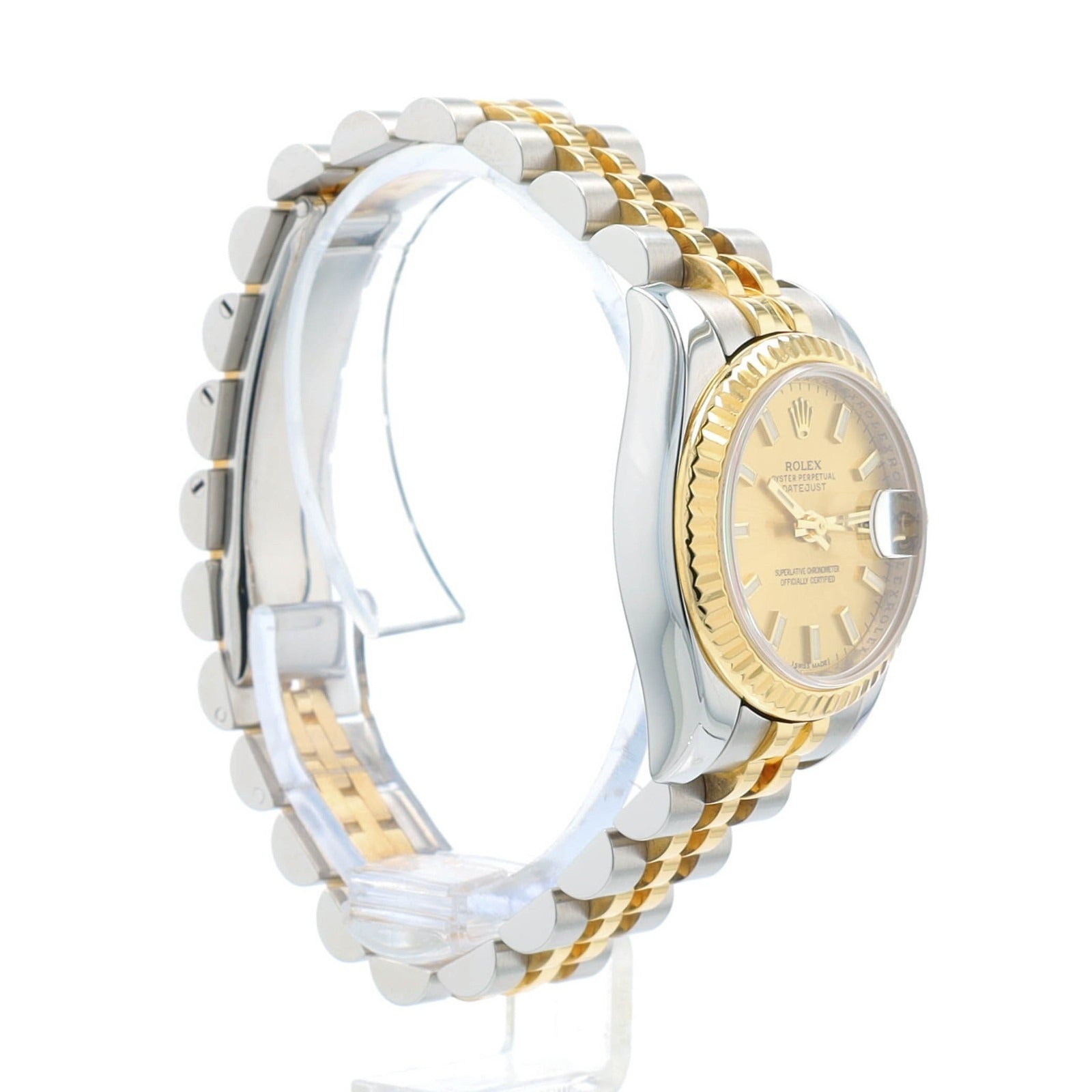 Rolex Ladies Datejust 179173 Two-Tone 18KY & Steel Champagne Index Jubilee Watch - Luxuriant Concierge