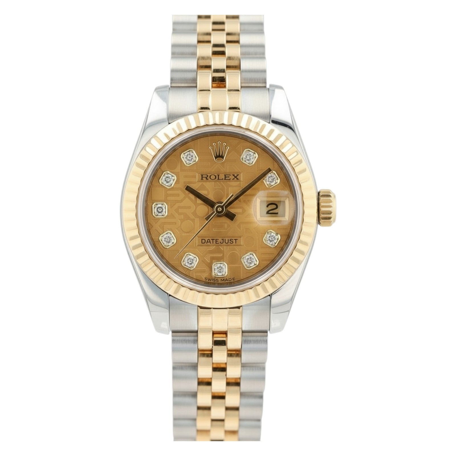 Rolex Ladies Watch Datejust 179173 Champagne Anniversary Dial Watch w/Box&Cert - Luxuriant Concierge