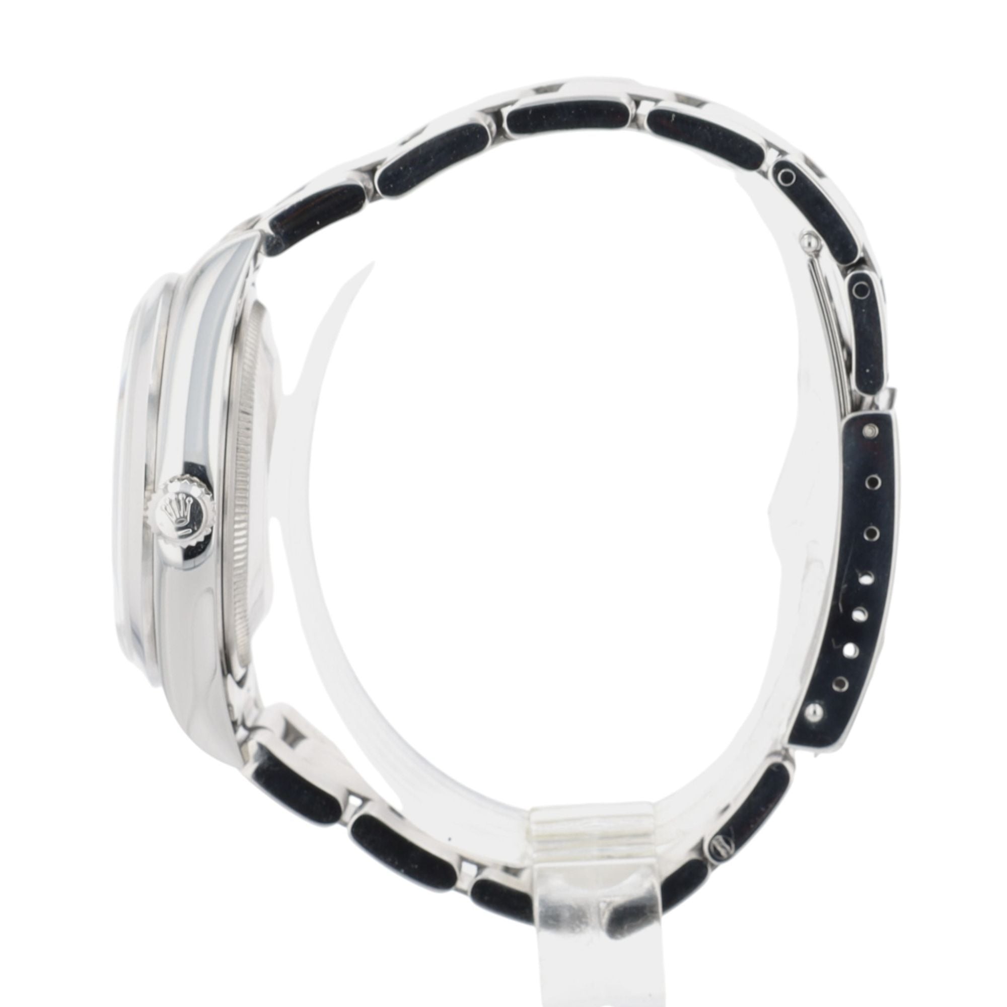 Rolex Air-King 14000 Black Index Dial Smooth Bezel Oyster 34mm Womens Watch - Luxuriant Concierge