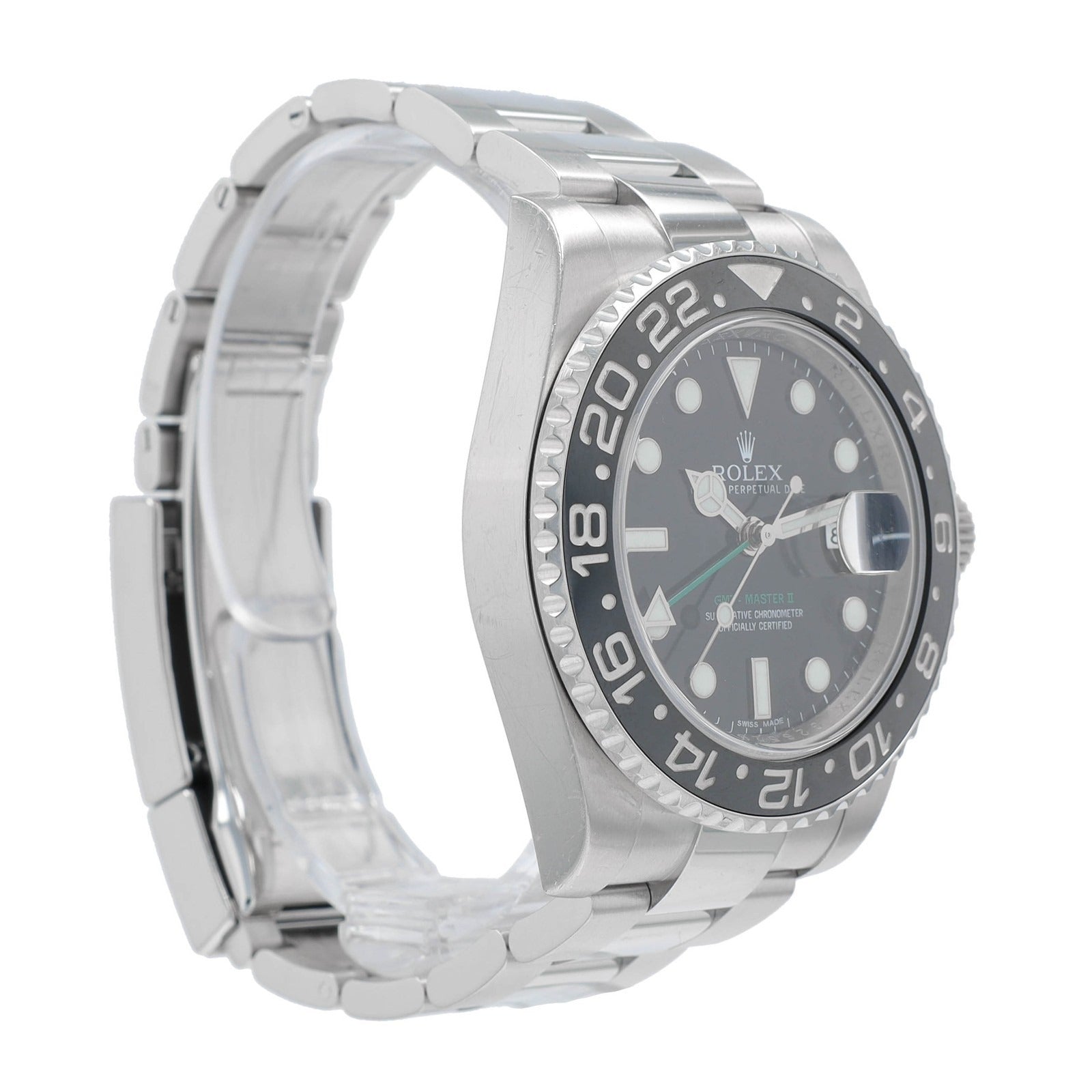 Rolex GMT Master II 116710 40mm Black Dial GMT Bezel Oyster Watch w/ Box & Cert - Luxuriant Concierge